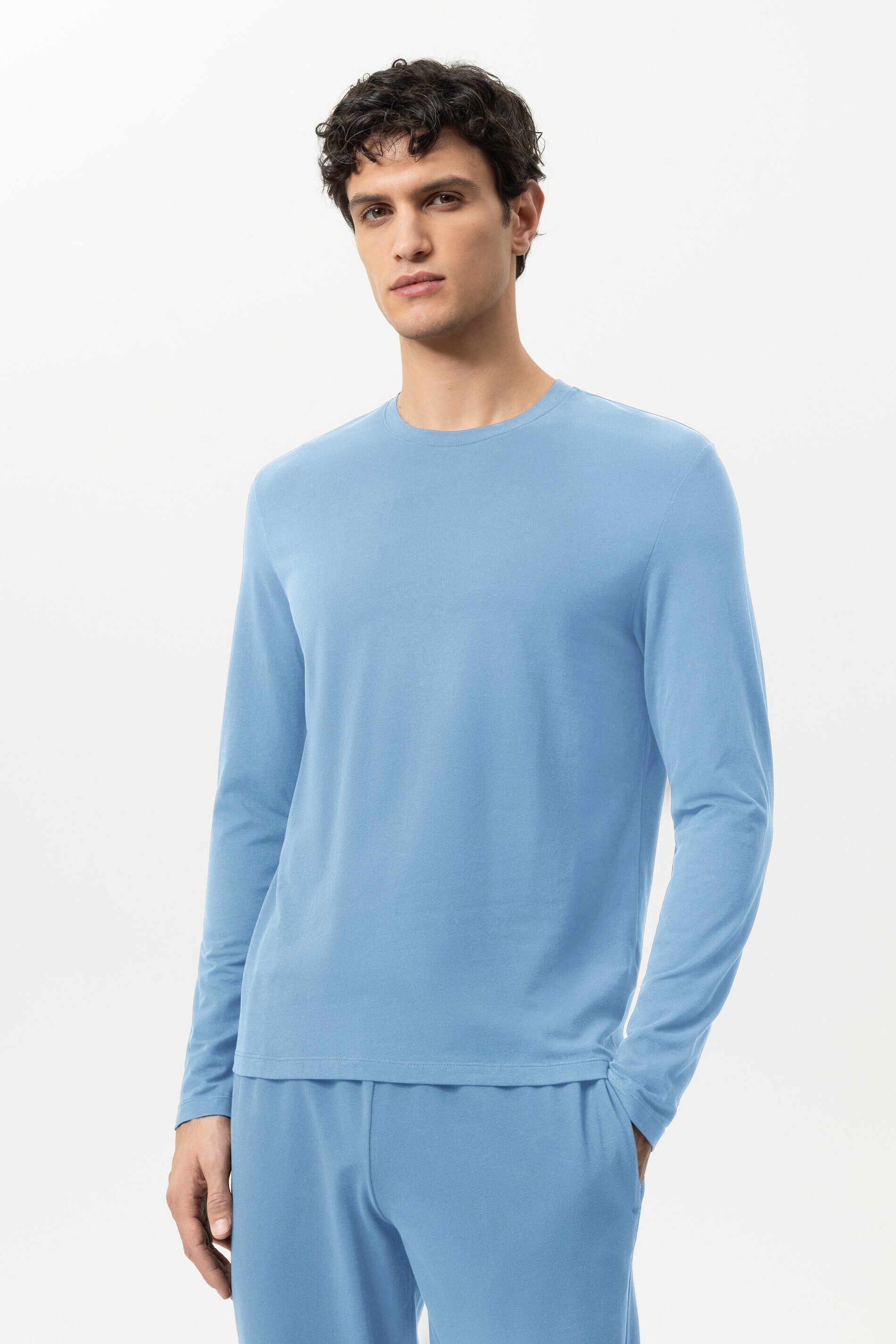 Langarmshirt Mey Langarm-Shirt Serie Relax Tuned Uni T-Shirt