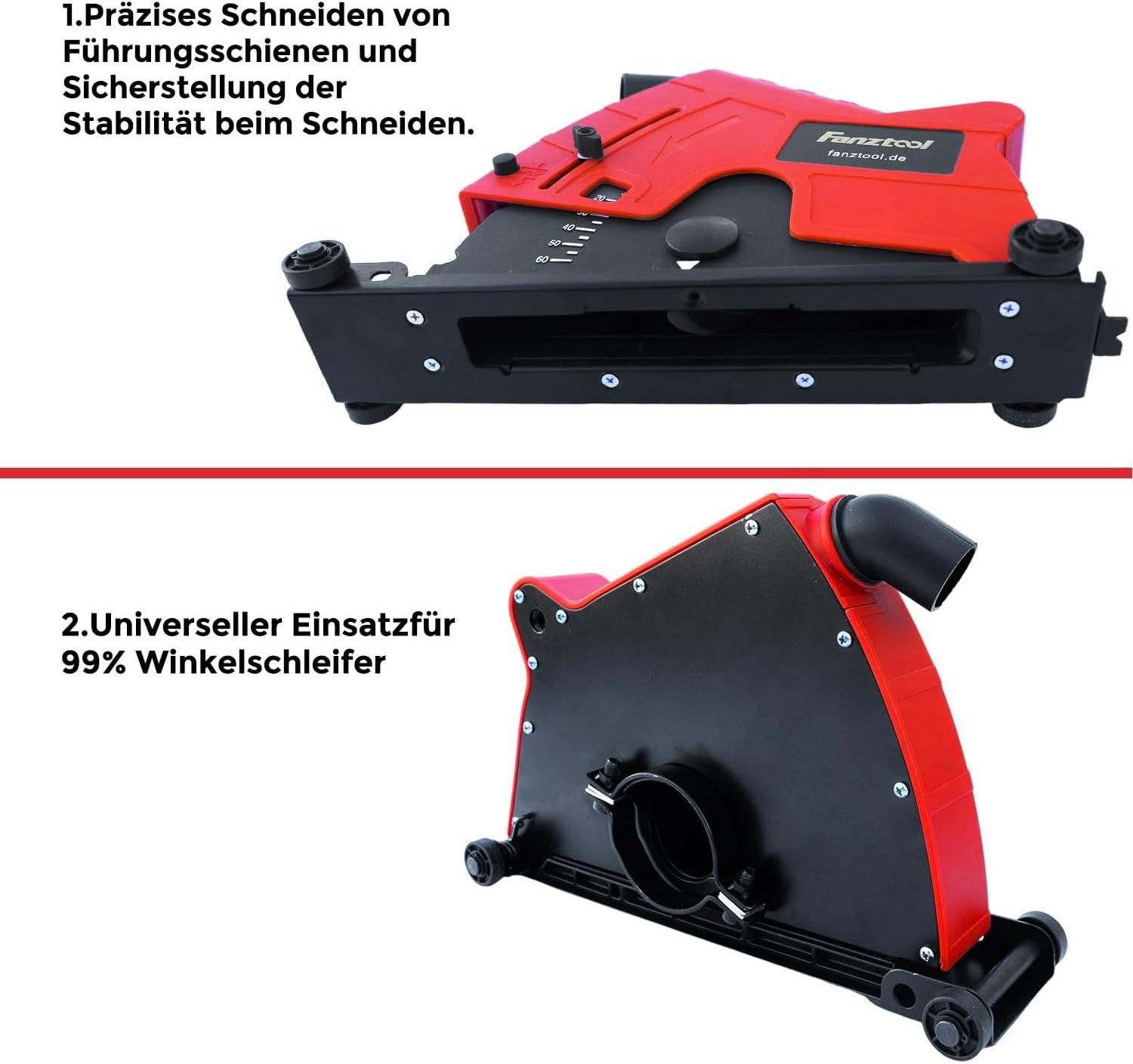 Absaughaube Für Winkelschleifer/Trennschleifer - Staubabsaugung Für 115/125/230 Mm