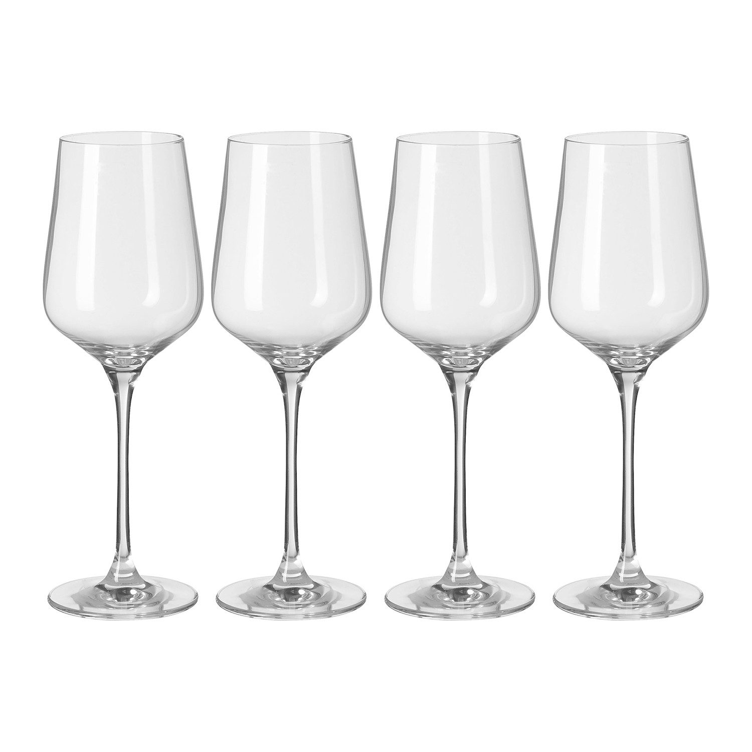 Fink Weißweinglas PREMIO 4er Set Weißweinglas - klar - H. 25cm - Tischdekoration, 1-tlg., Glas, Kristallglas Weinglas Kelch - Spülmaschinengeeignet, Elegantes Design