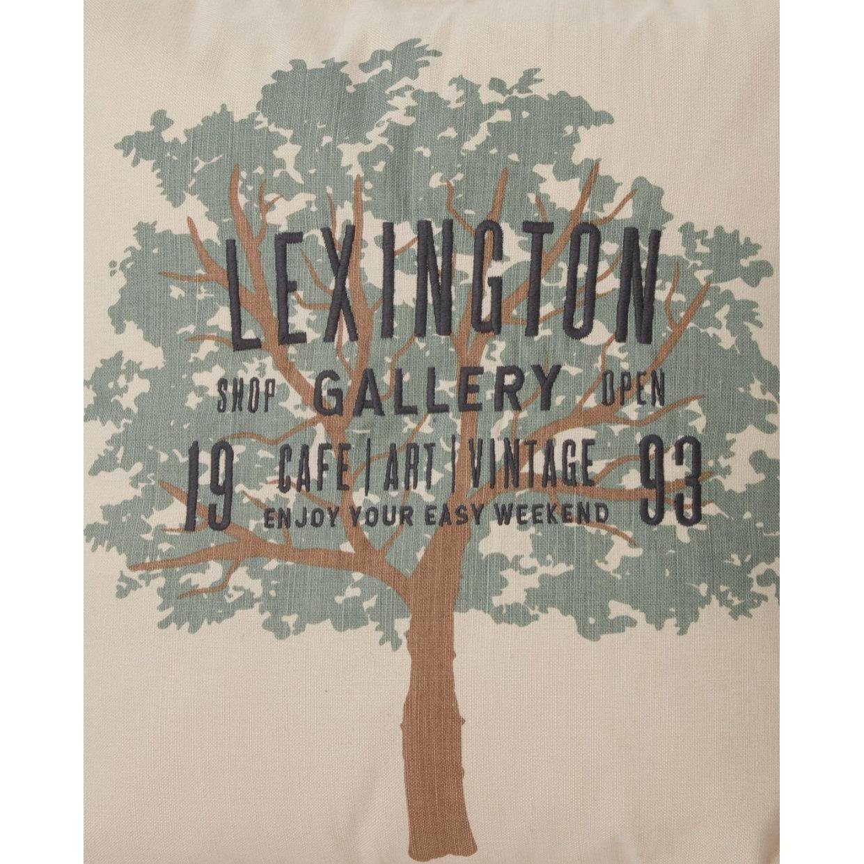 Kissenhülle Cotton (50x50), LEXINGTON Tree Kissenhülle Logo Linen Lexington