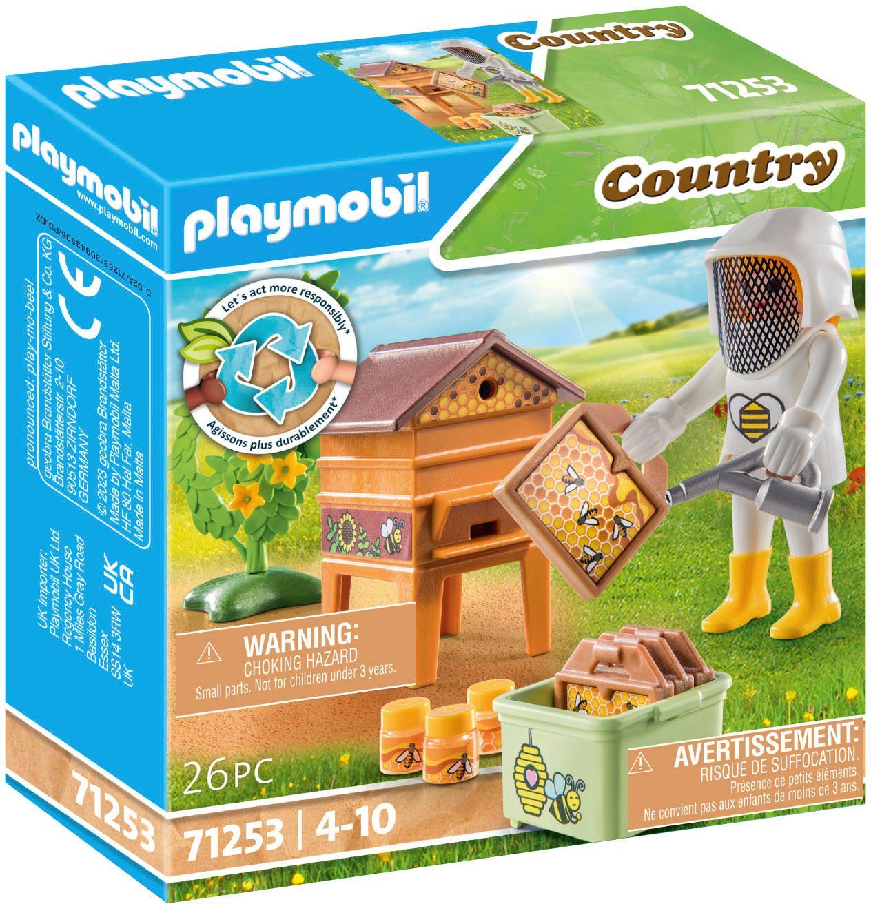 teilweise Playmobil® in aus (71253), Country, Europe Material; Made Imkerin Konstruktions-Spielset recyceltem