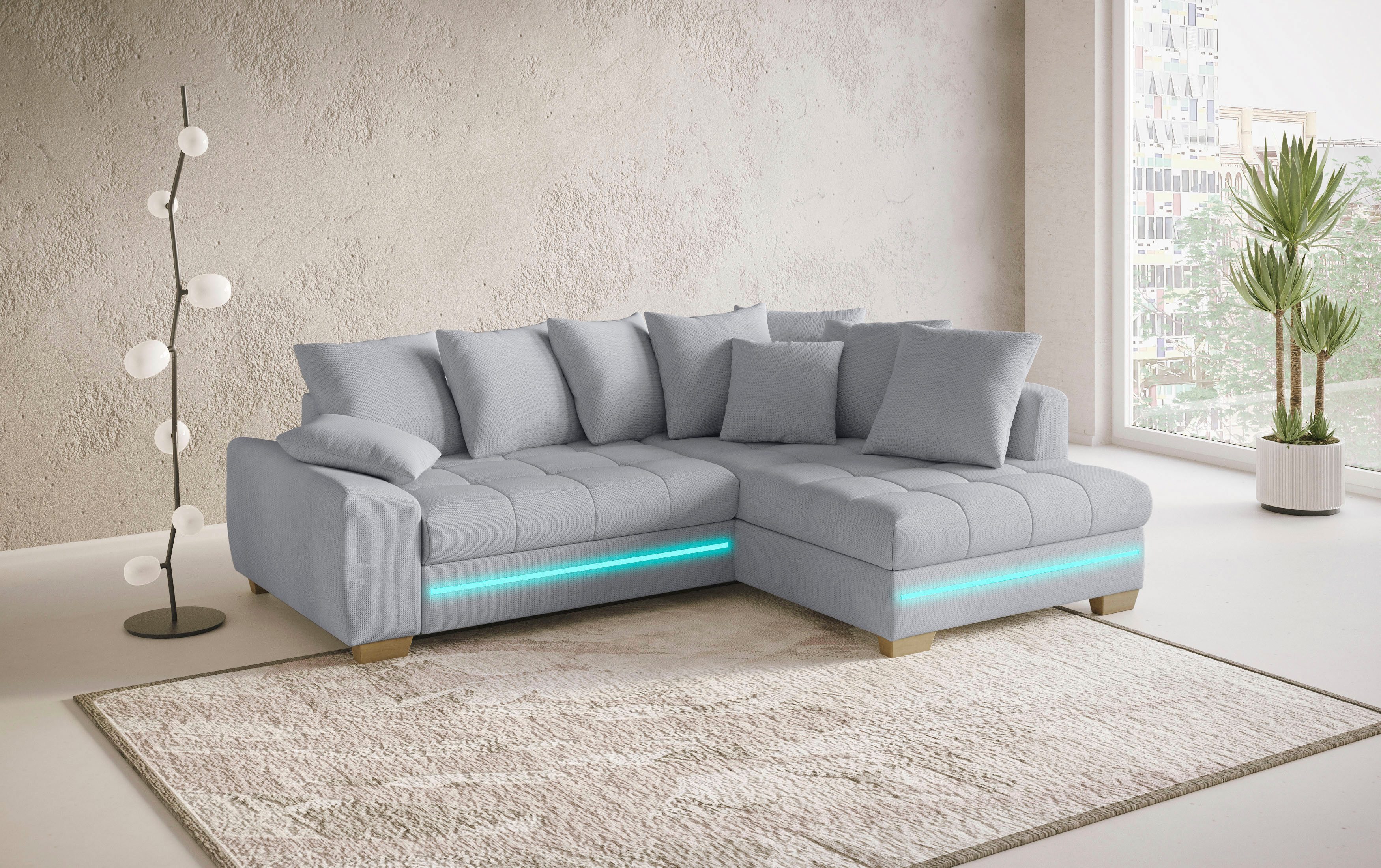 Mr. Couch Ecksofa Nikita II, L-Form, mit RGB-LED Beleuchtung, wahlweise mit günstig online kaufen