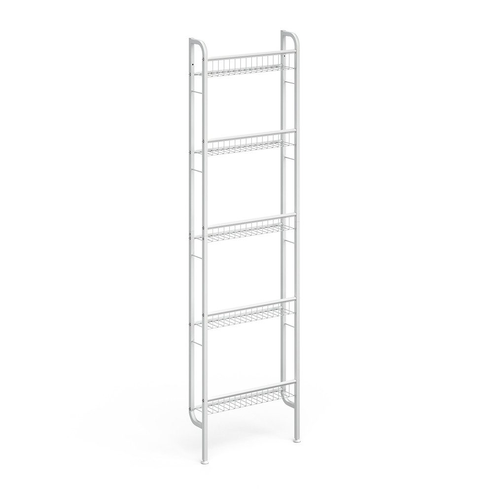 Vicco Bücherregal Klivo, Weiß, 44.5 x 160 cm mit 5 Regalböden, 1-tlg.