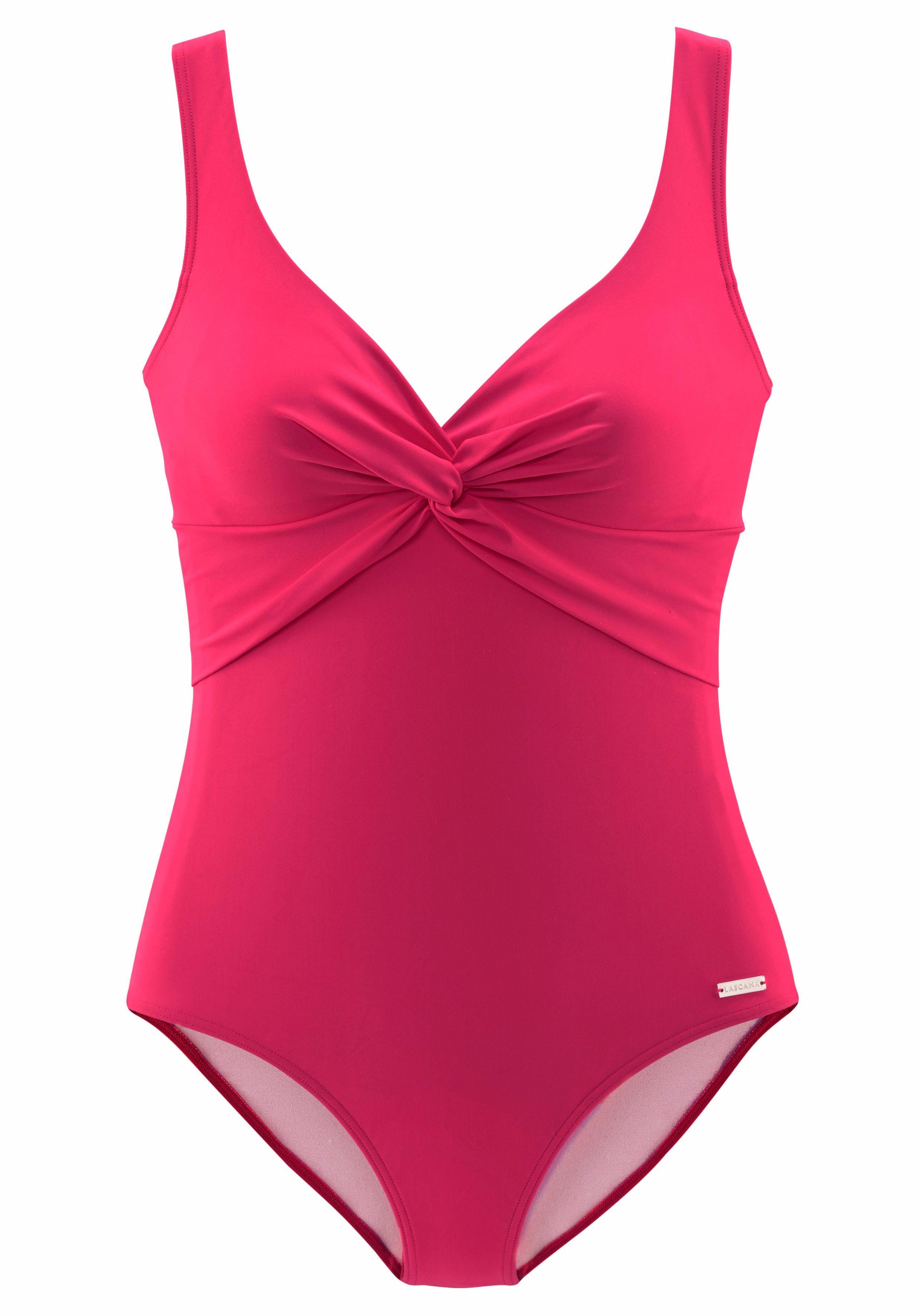 LASCANA Badeanzug mit Shaping-Einsatz vorn, eingearbeitete Softcups, mit Ra günstig online kaufen