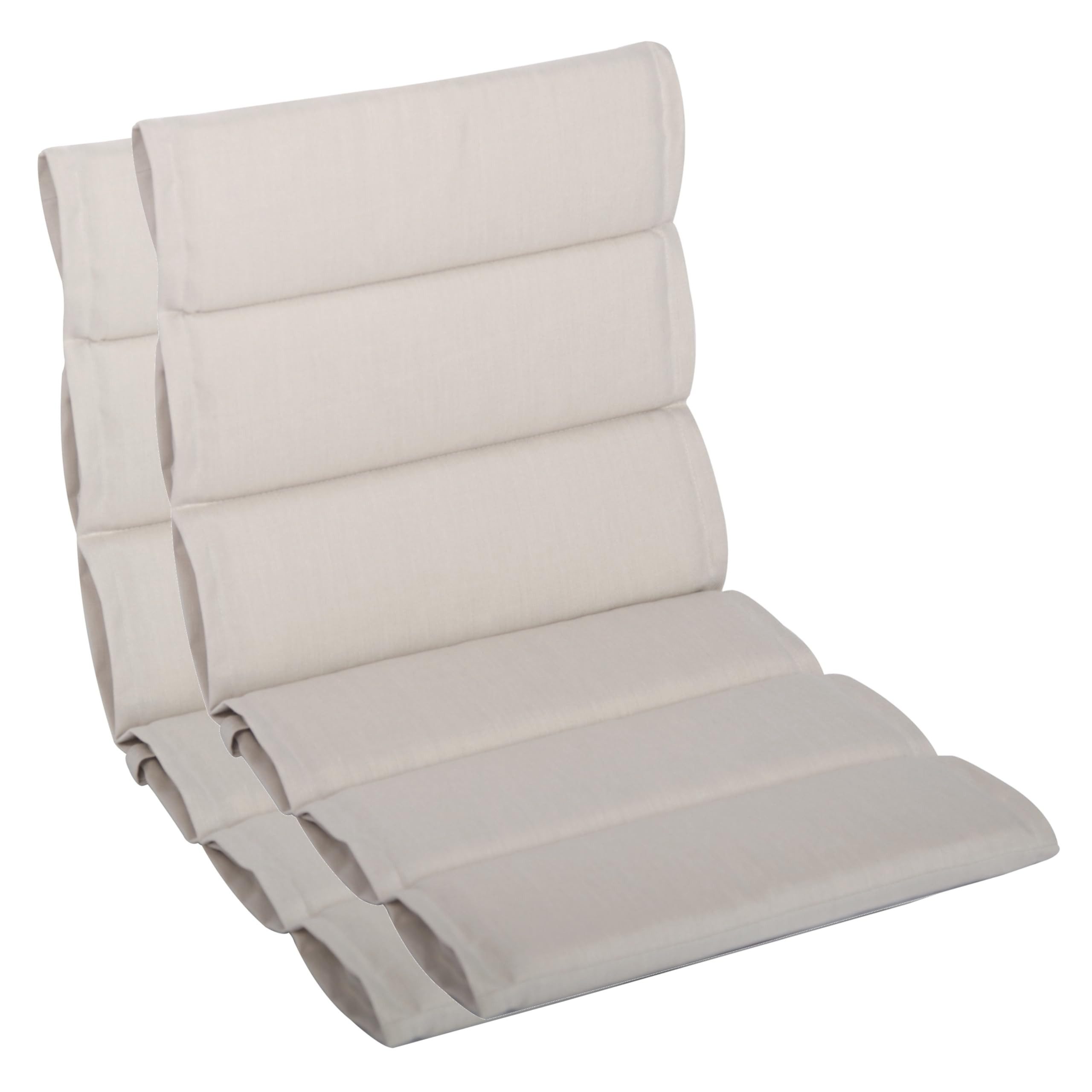 LILENO HOME Polsterauflage Niedriglehner, bequeme Sitzauflage für Gartenmöbel, Stuhlkissen, (2 St., 2er Set), 2er Set Gartenstuhl Auflagen in Natur, wasserabweisende Sitzpolster