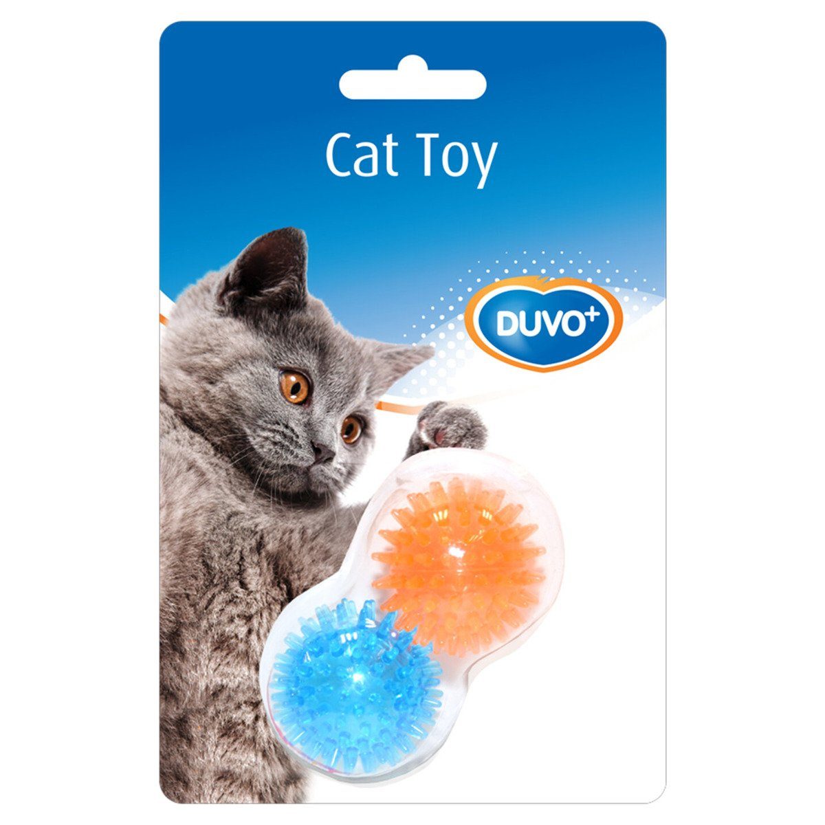 DUVO+ Tierball Katzenspielzeug Igel Ball orange/blau | Sportbälle