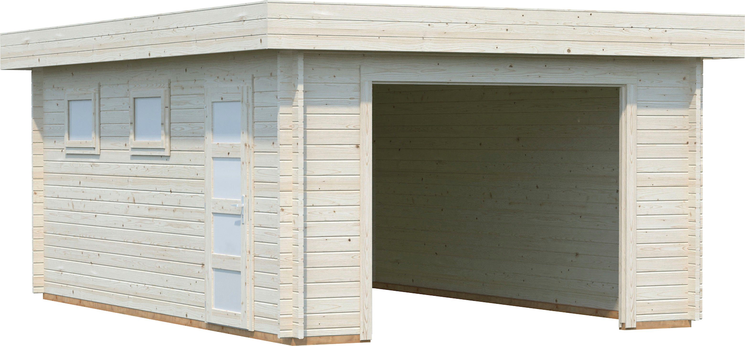 Palmako Garage Rasmus, BxTxH: 420x598x253 cm, ohne Tor, naturbelassen