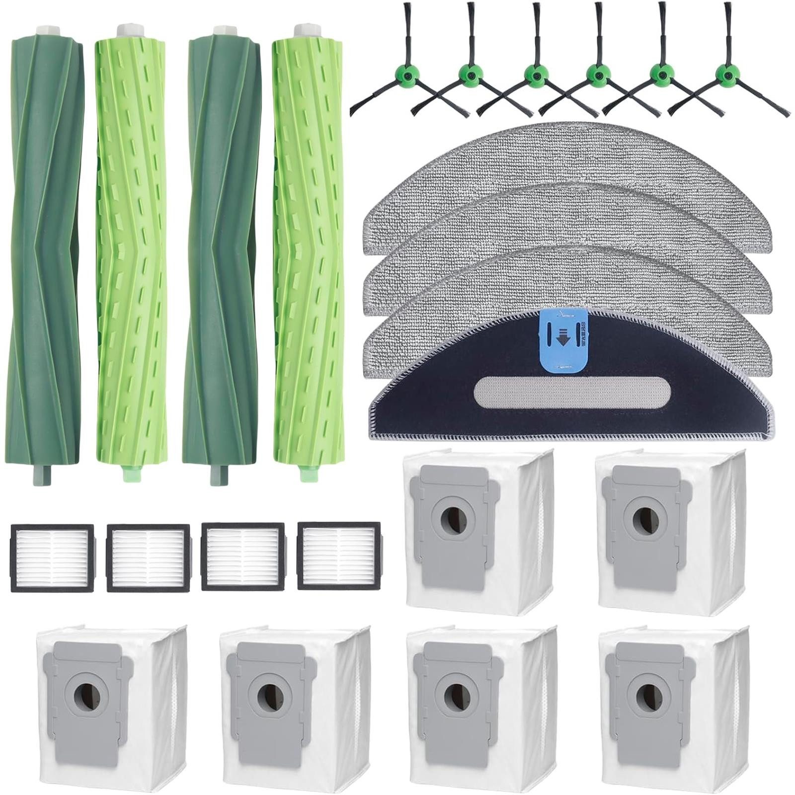 VERCO Reinigungsbürsten-Set Reinigungskit für iRobot, Roomba Combo i5, i5 Plus, J5, J5 Plus, (24-tlg), Ersatz Teile Set Wartungskit Filter Seitenbürste Zubehör Bürste