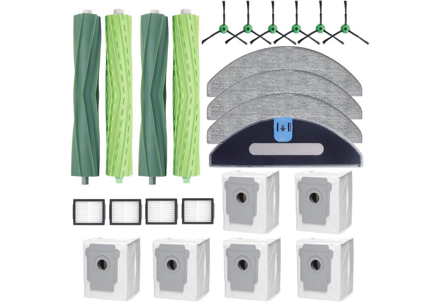 VERCO Reinigungsbürsten-Set Reinigungskit für iRobot, Roomba Combo i5, i5 Plus, J5, J5 Plus, (24-tlg), Ersatz Teile Set Wartungskit Filter Seitenbürste Zubehör Bürste
