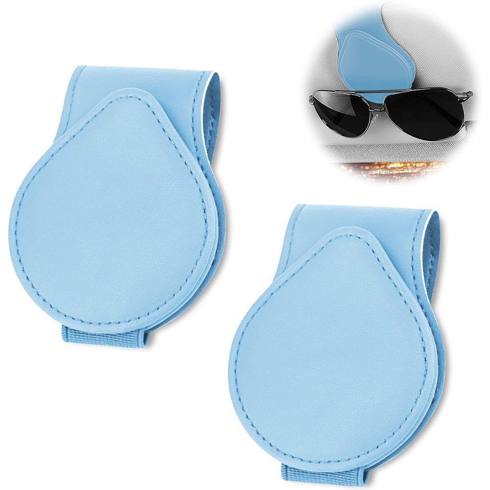 2pcs Brillenhalter für Auto Sonnenvisier, 2 Pack Sonnenbrille