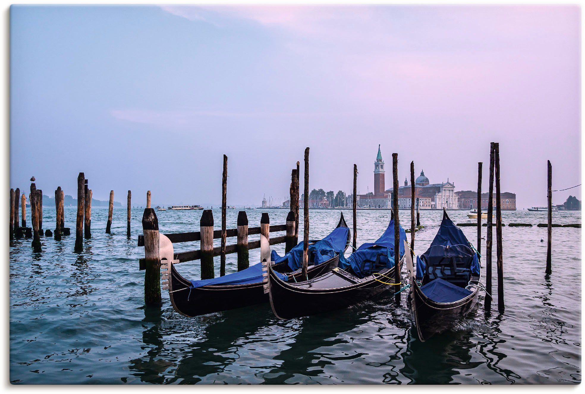 Artland Wandbild Blick auf die Insel San Giorgio Maggiore, Bilder von Booten & Schiffen (1 St), als Alubild, Leinwandbild, Wandaufkleber oder Poster in versch. Größen | Poster