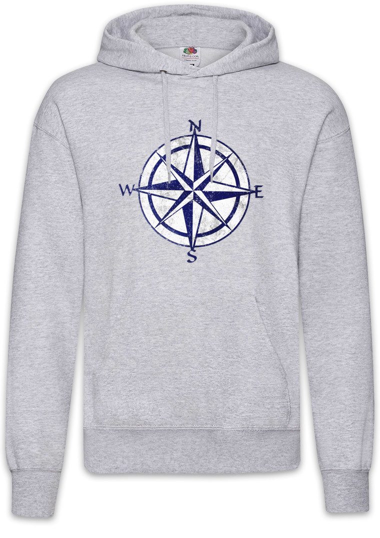Urban Backwoods Hoodie Nautical Compass Vintage Herren Hoodie Tattoo Star Rockabilly Sailor (1-tlg) Stern Oldschool Art Rock