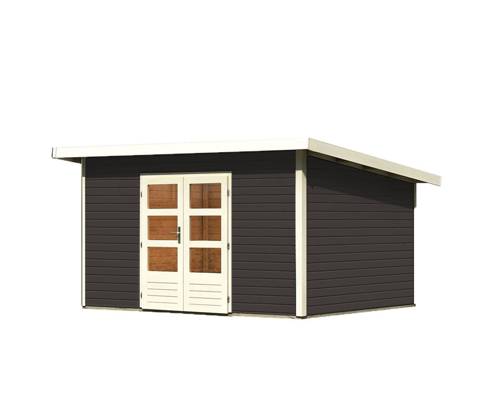Karibu Gartenhaus Karibu Gartenhaus Northeim, 38 mm, 406 x 332 cm, Typ 4, terragrau, ohne Anbau