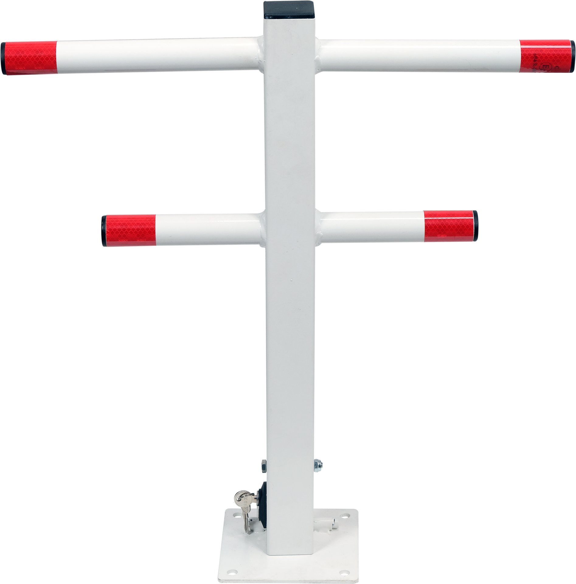 TRIZERATOP Absperrpfosten Parkplatzsperre / Absperrprofsten H=60cm, B=55cm mit Profilzylinder (Parkplatzsperre / Absperrprofsten H=60cm, B=55cm mit Profilzylinder)
