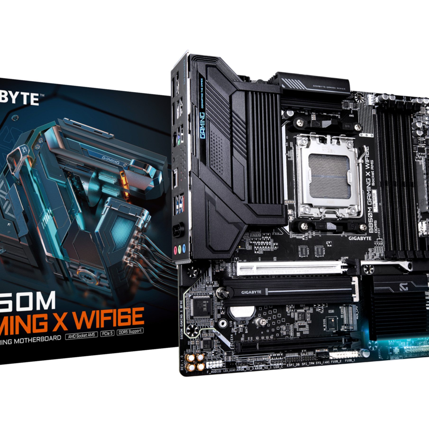 Gigabyte B850M GAMING X WIFI6E Motherboard - AMD Ryzen 9000 Serien CPUs, 10+2+2 Mainboard
