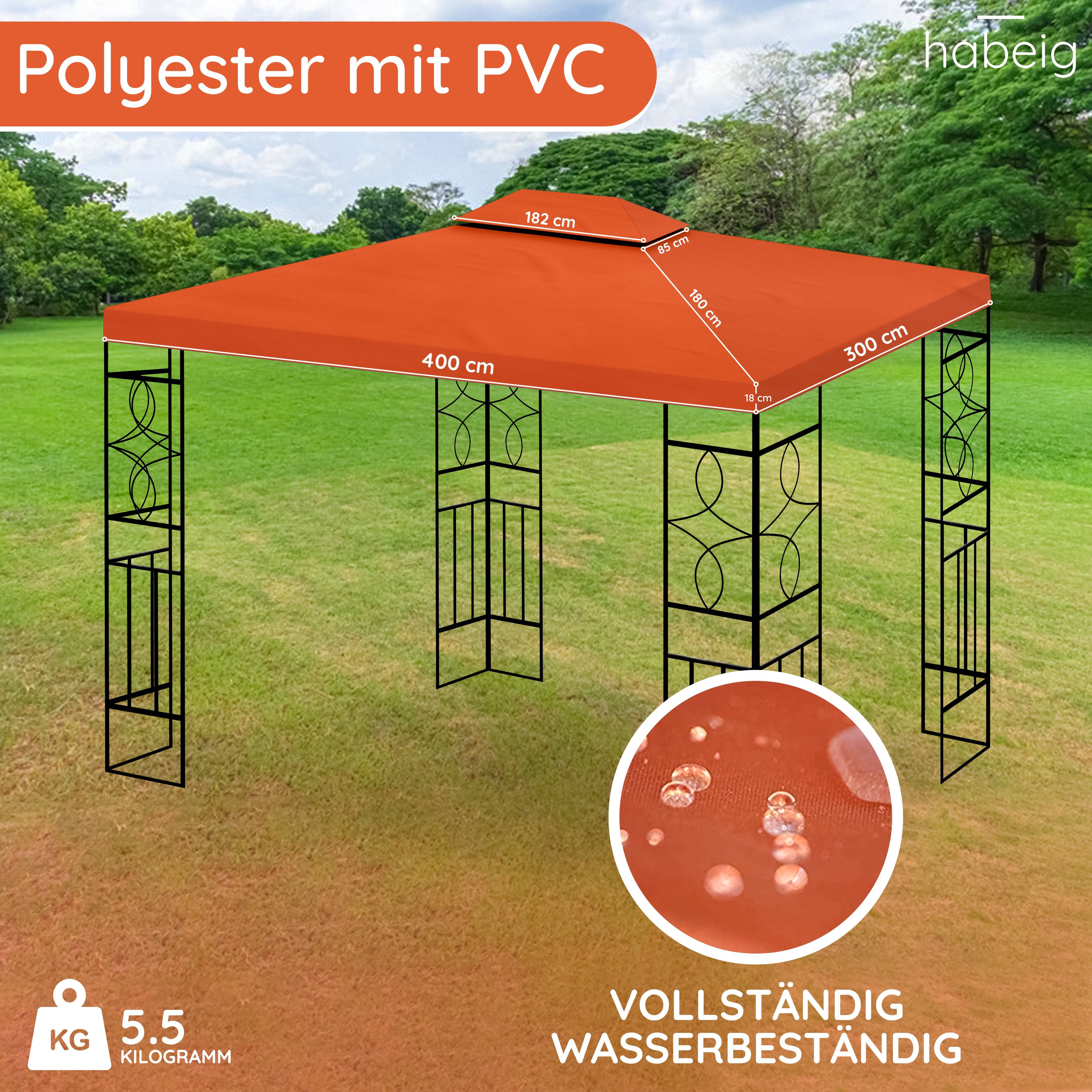 habeig Pavillon-Ersatzdach Wasserdicht Ersatzdach 3x4m Dach günstig online kaufen