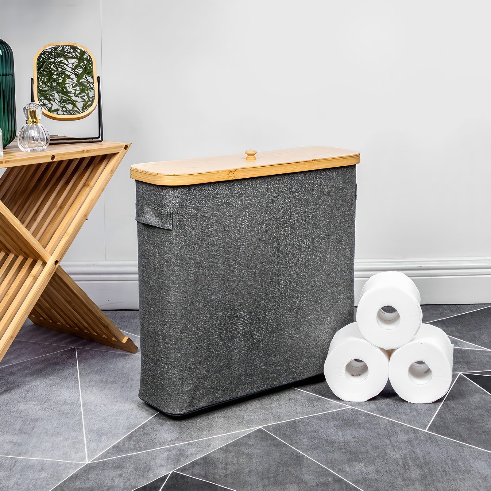 BlingBin Toilettenpapierhalter 45L Toilettenpapier Aufbewahrung Korb mit Ba günstig online kaufen
