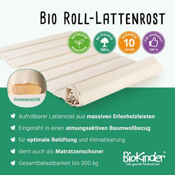 Rollrost, BioKinder - Das gesunde Kinderzimmer, Roll-Lattenrost 90x200 cm mit Baumwollmantel