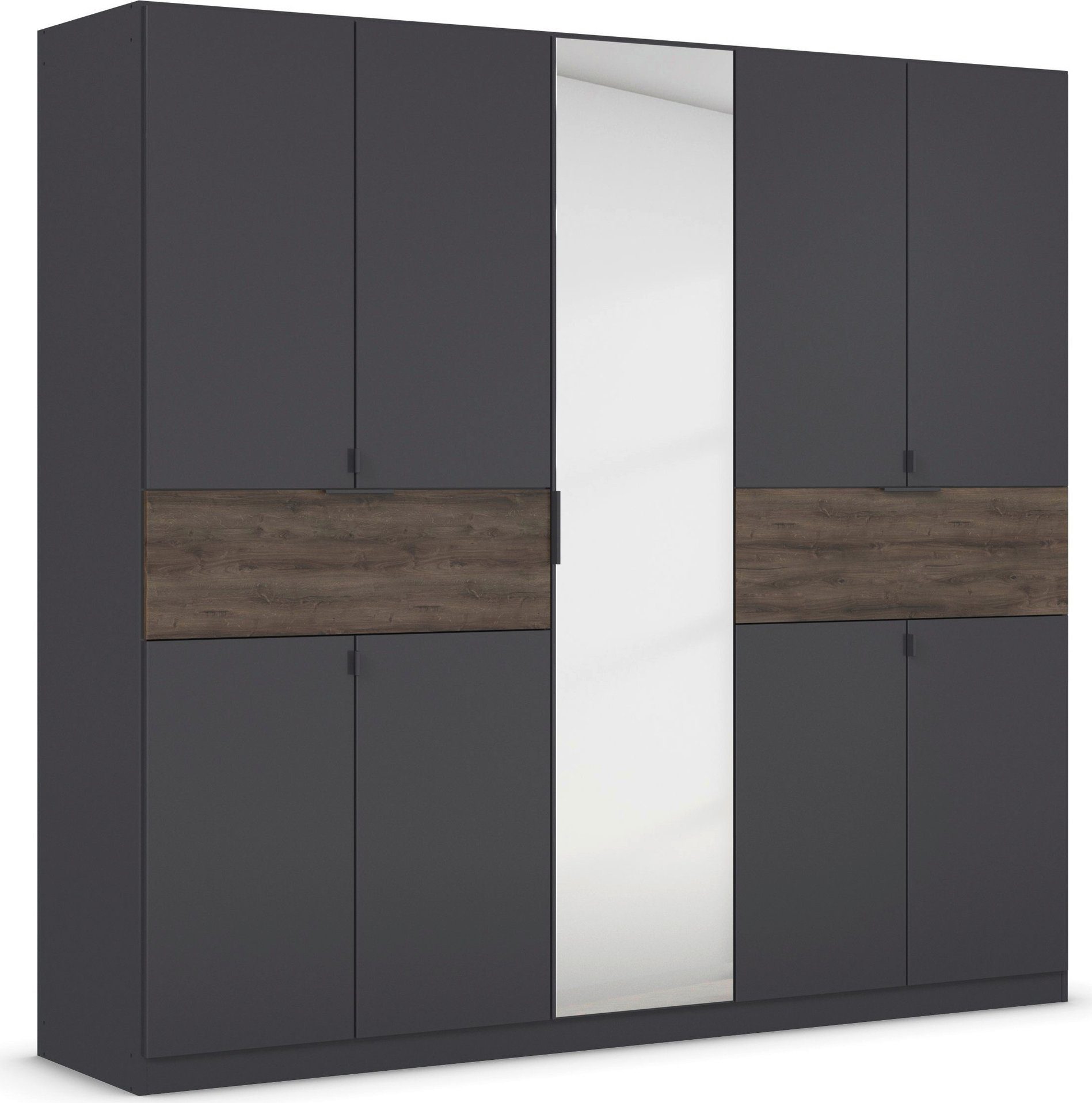rauch Drehtürenschrank Kleiderschrank Schrank Garderobe Wäscheschrank TICAO (Schubladen in der Höhe variabel positionierbar) mit 2 geräumigen Schubladen, viel Stauraum MADE IN GERMANY
