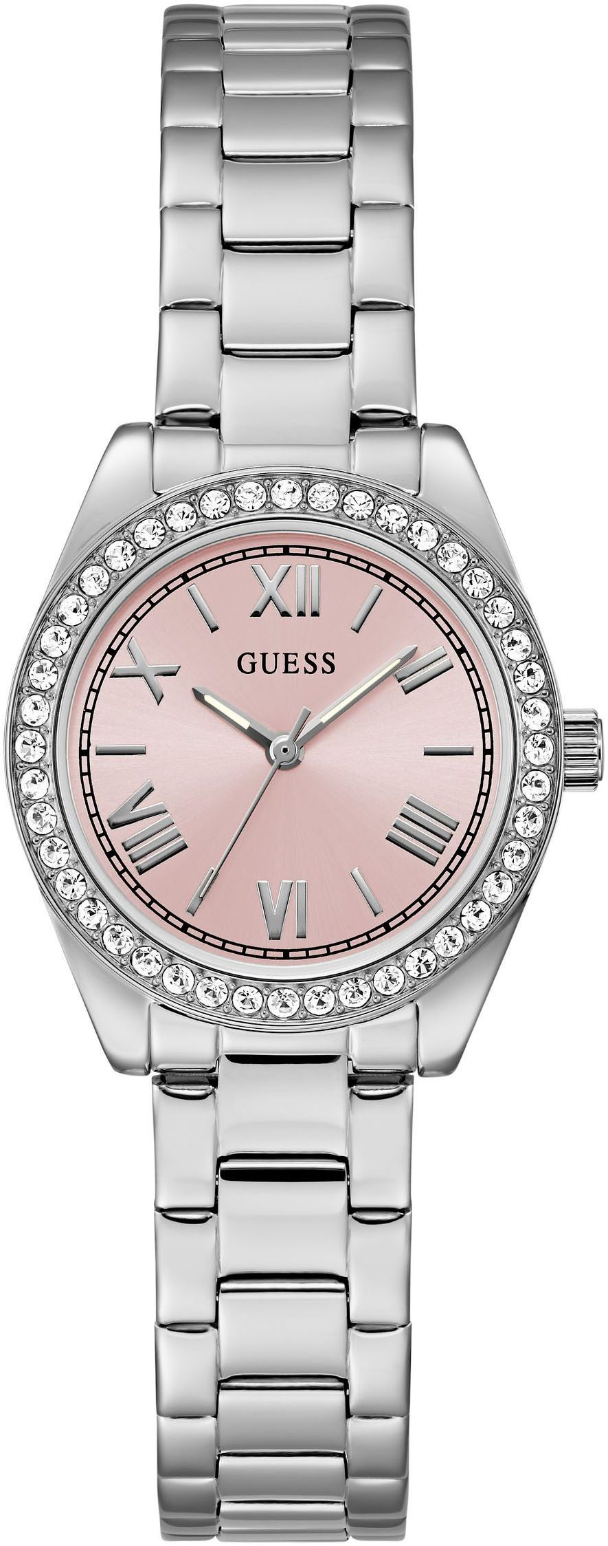 Guess Quarzuhr MINI LUNA GLITZ GW0841L4, Armbanduhr, Damenuhr, Edelstahlarm günstig online kaufen