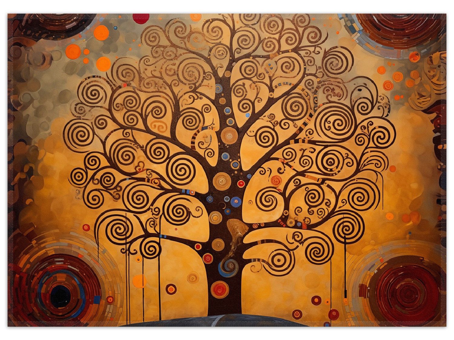 Wallario Teppich Baum des Lebens, rechteckig, rutschfest