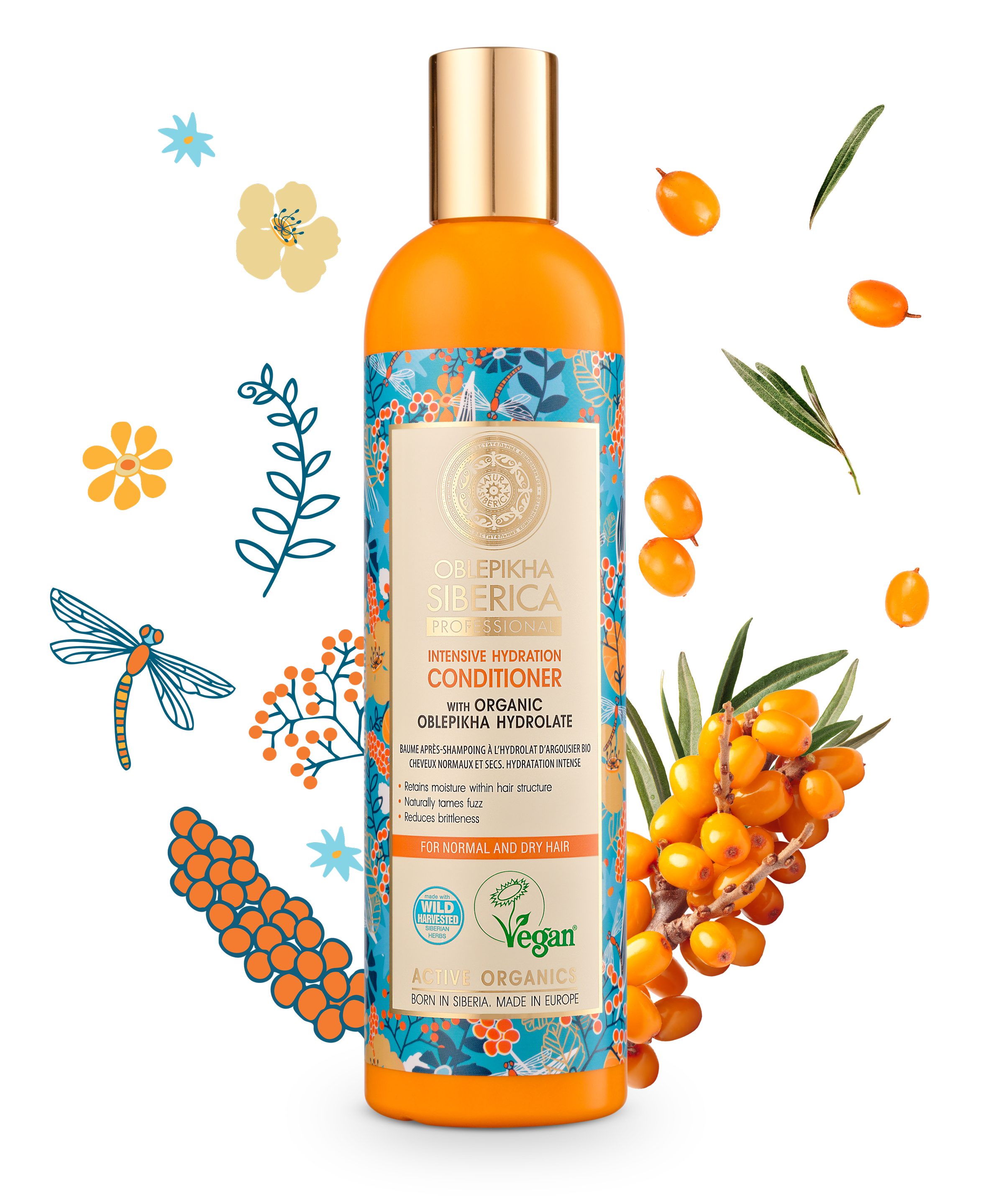 Natura Siberica Haarspülung Oblepikha Hair Conditioner for Normal & Dry Hair, 400 ml