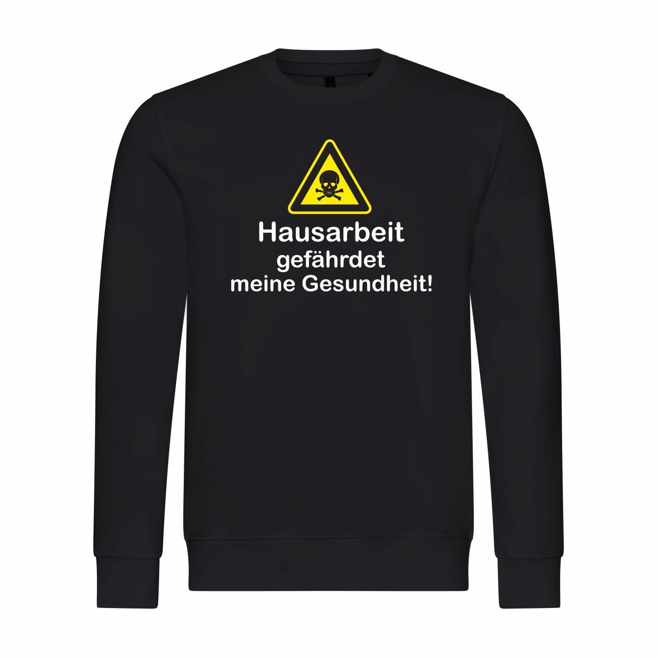 deinshirt Rundhalspullover Herren Pullover Hausarbeit gefährdet meine Gesundheit Mit Print Motiv, Grafik
