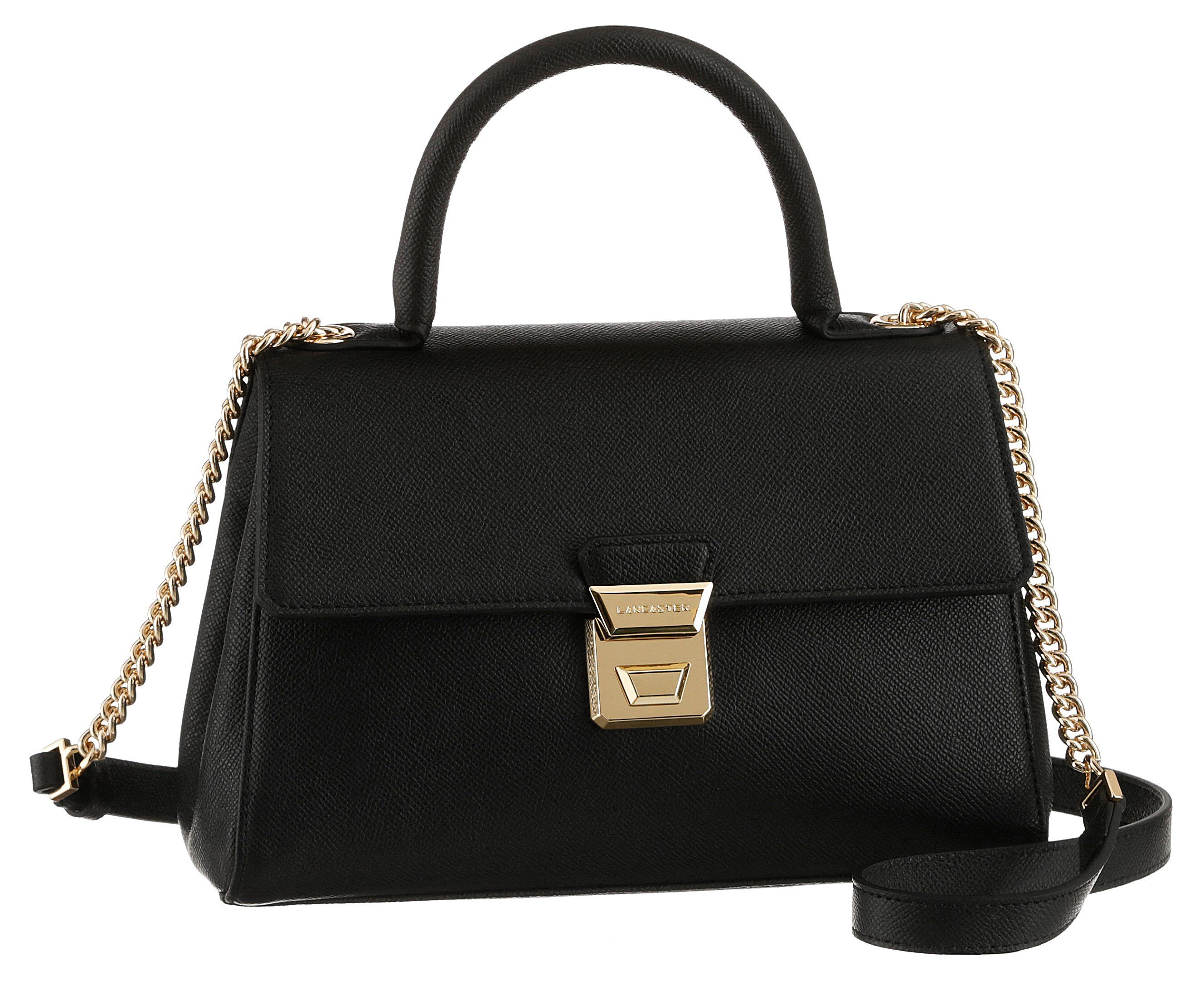 LANCASTER Umhängetasche Handbag Delphino Tina, mit goldfarbenen Details Noir