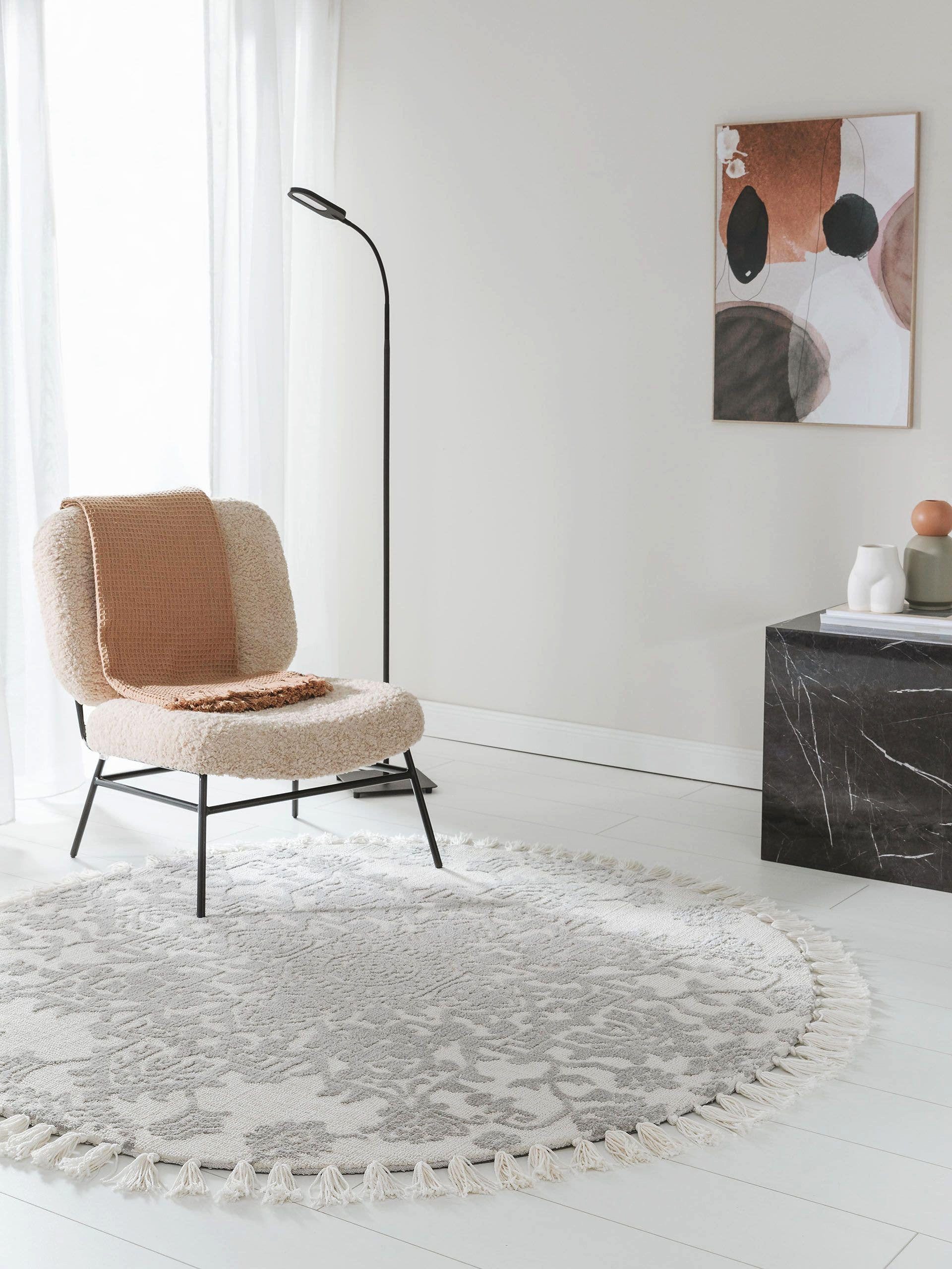 benuta Teppich Elias, rund, Höhe: 6 mm, Kunstfaser, Berber, Ethno-Style, Wo günstig online kaufen