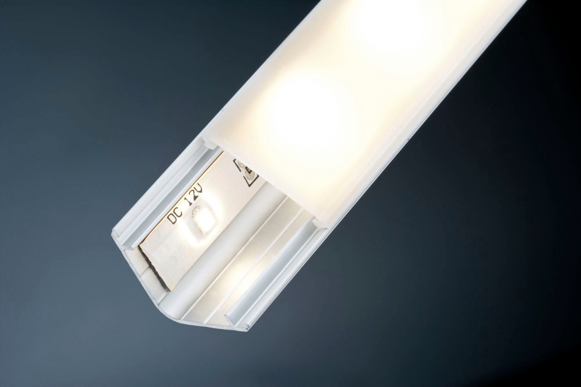 Paulmann LED-Streifen Delta Profil mit Diffusor 1m Alu eloxiert, Satin, Alu/Kunststoff