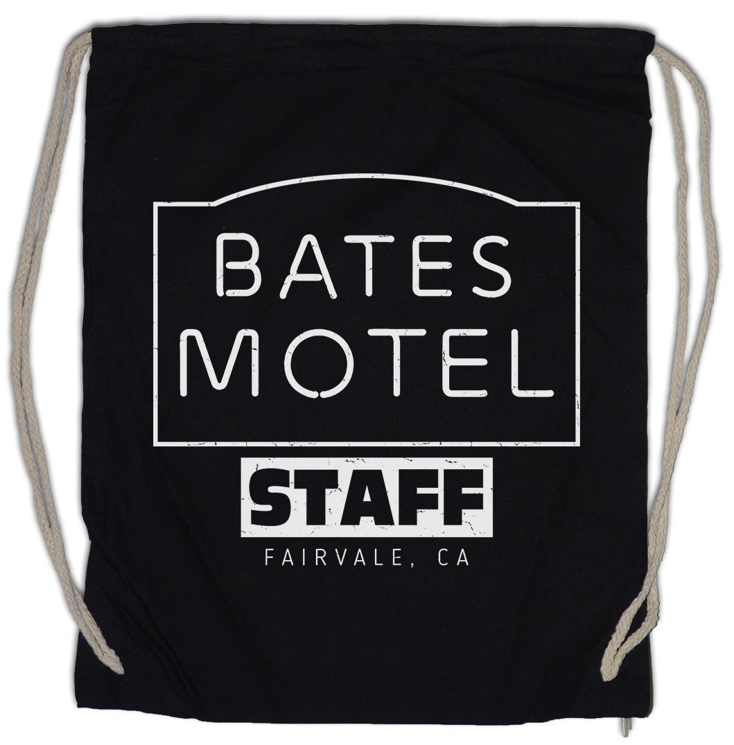 Urban Backwoods Turnbeutel Slasher Motel Staff Turnbeutel Horror Norman Psycho Movie Bates (1-tlg), Halloween Costume Fasching Karneval