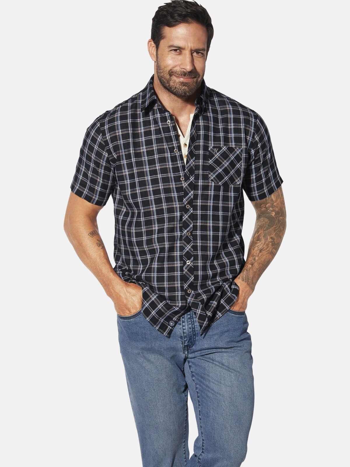 Jan Vanderstorm Kurzarmhemd GJAADE mit Brusttasche günstig online kaufen