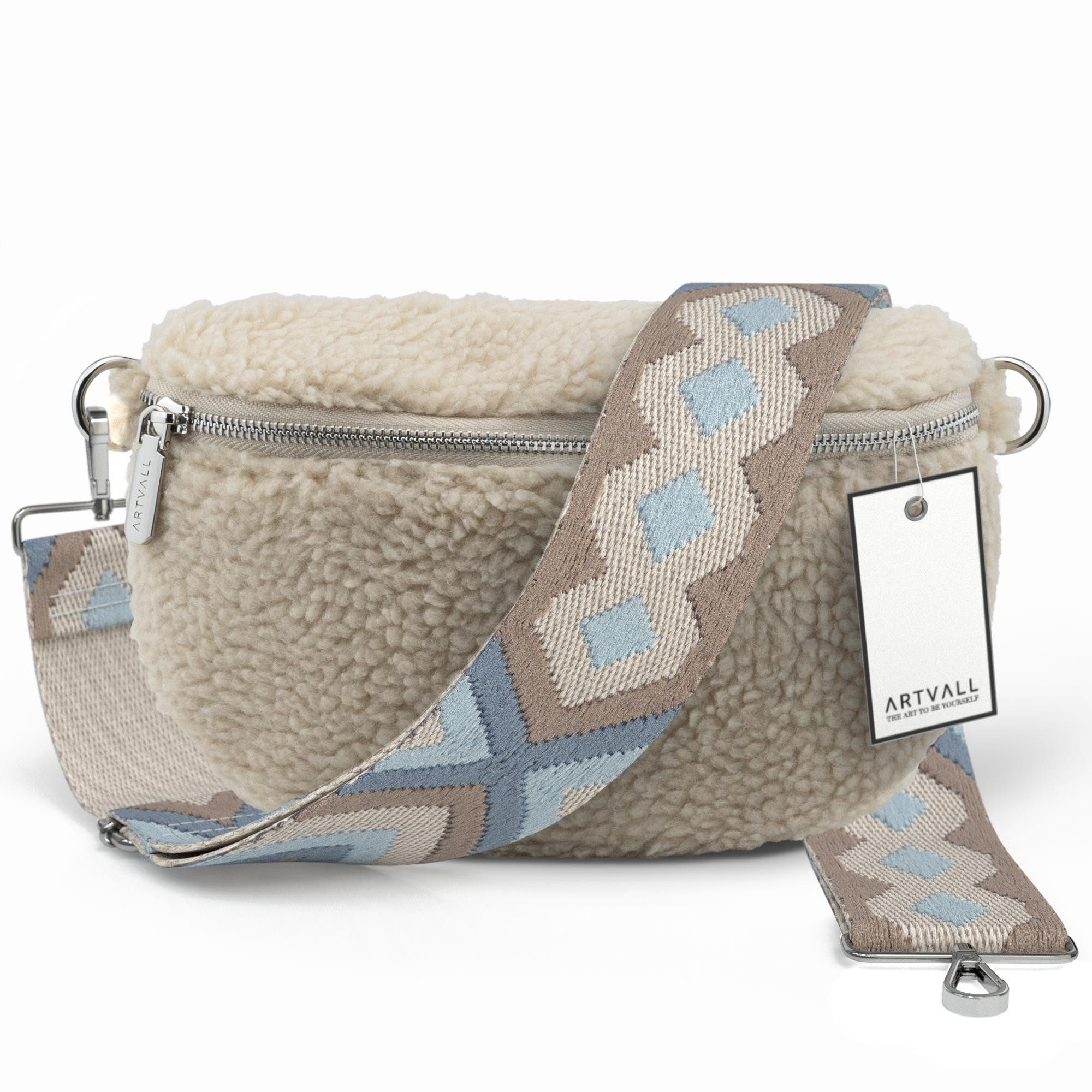 ARTVALL Umhängetasche Teddy Handtasche Brusttasche Schultertasche Beige (Ta günstig online kaufen