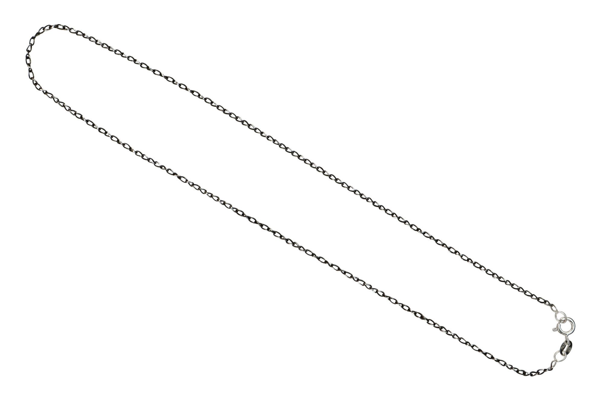 SILBERMOOS Gliederkette Feine Ankerkette im Bicolor-Effekt, 925 Sterling Silber