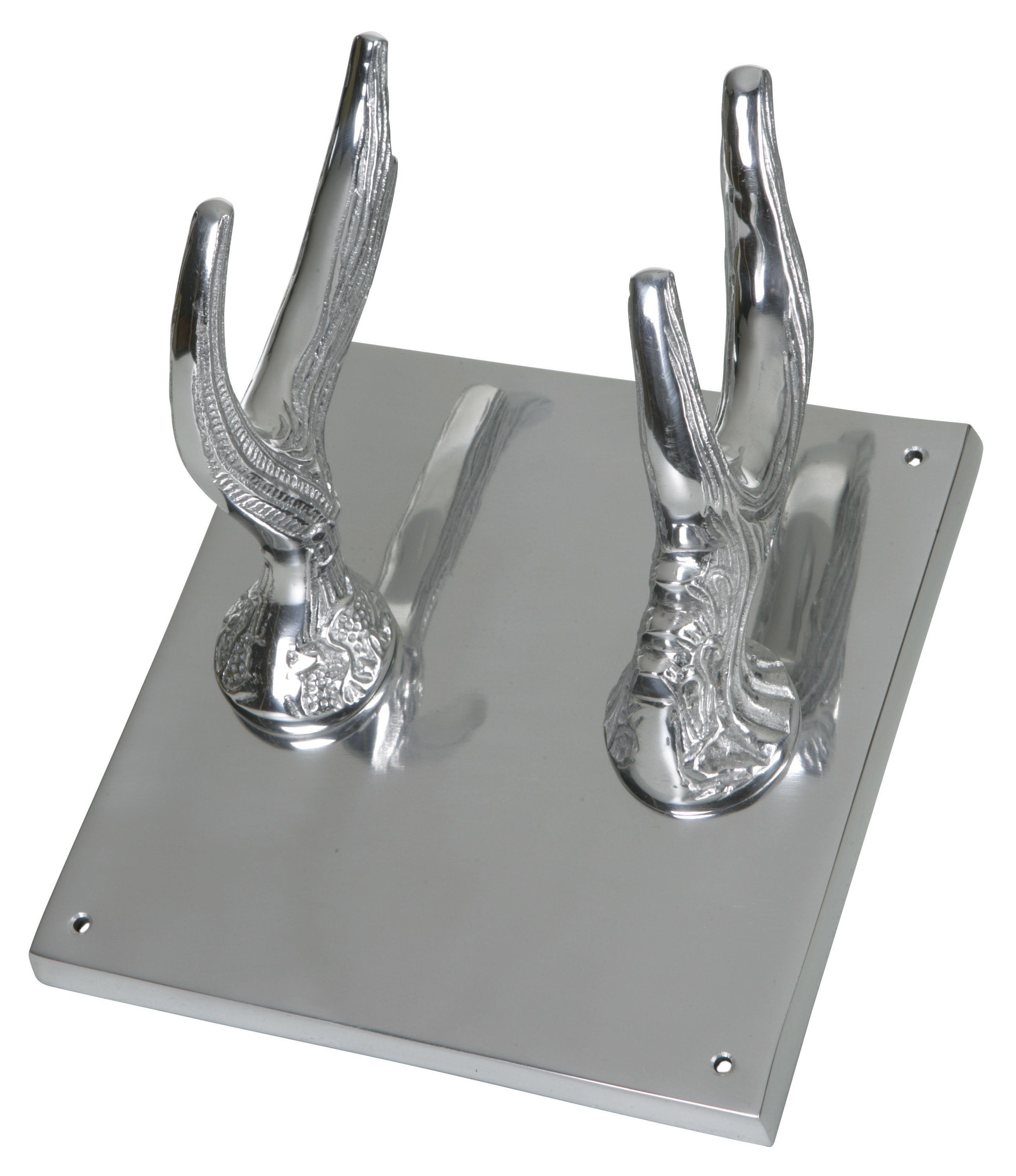 ARTRA Kleiderhaken Wandgarderobe Kleiderhaken Geweih Haken Hirsch silber Wanddeko Hirsch, (1-St)
