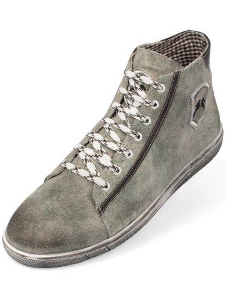 Maddox Herren Leder Trachtenschuhe "Marinus", Stein Grau Sneaker