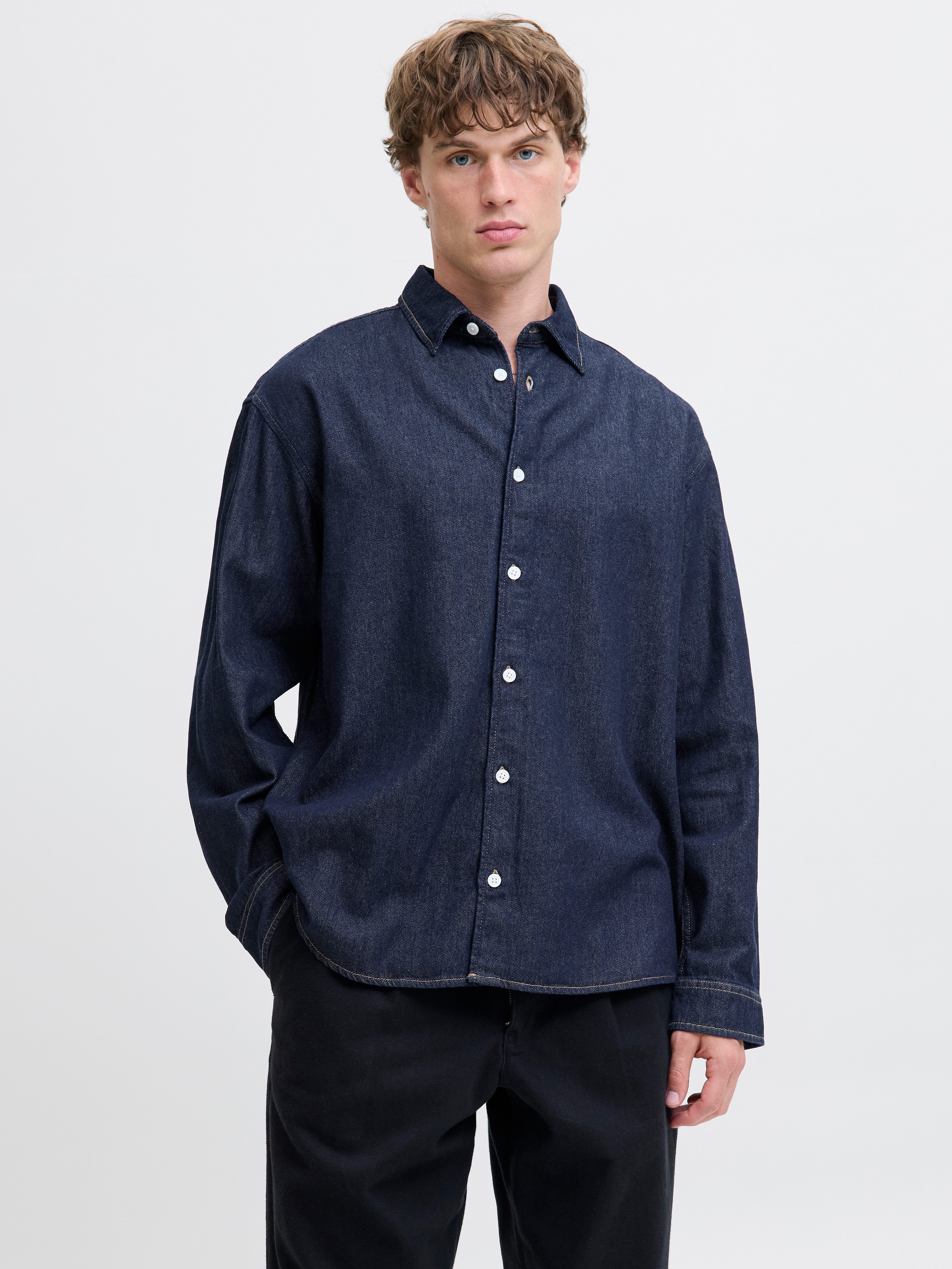 Jack & Jones Langarmhemd JORNORREBRO DENIM SHIRT LS SN