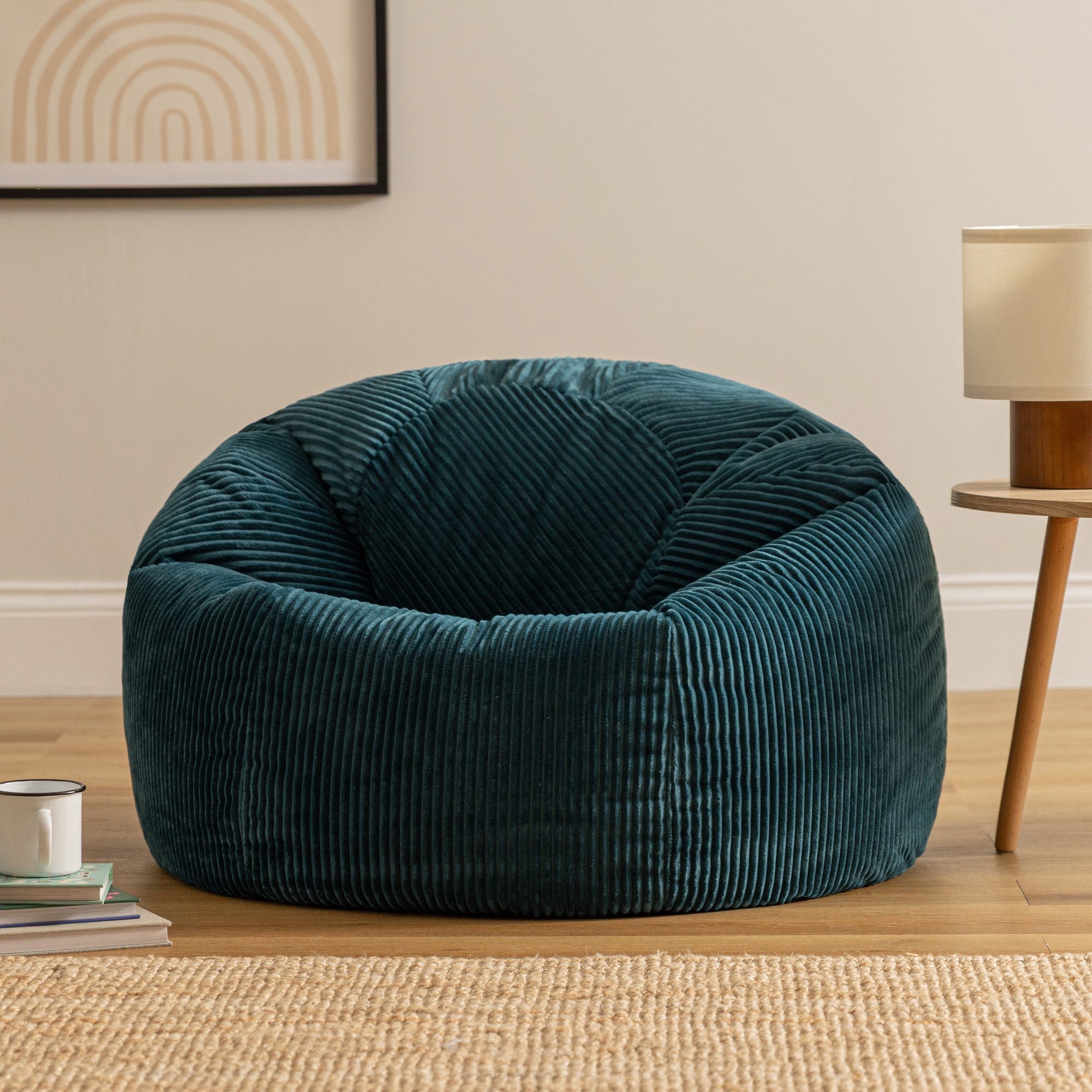icon Sitzsack Sitzsack Erwachsene aus Cord flauschig „Kingston“, 85x50cm, Made in Germany, für Erwachsene & Kinder, mit Füllung – Bild 3 von 5
