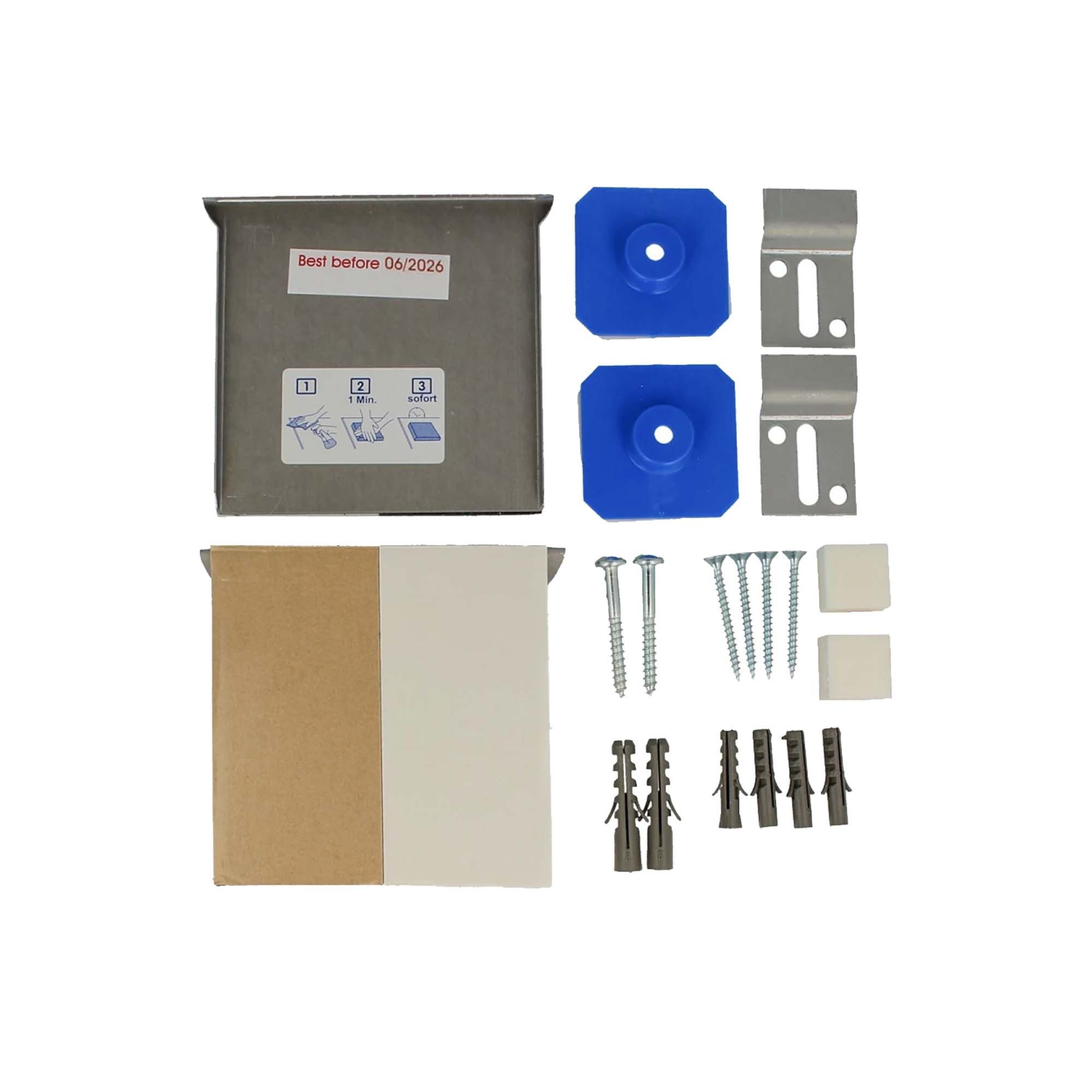 tecuro Spiegel Spiegelbefestigung unsichtbar, mit Druckknopfsystem