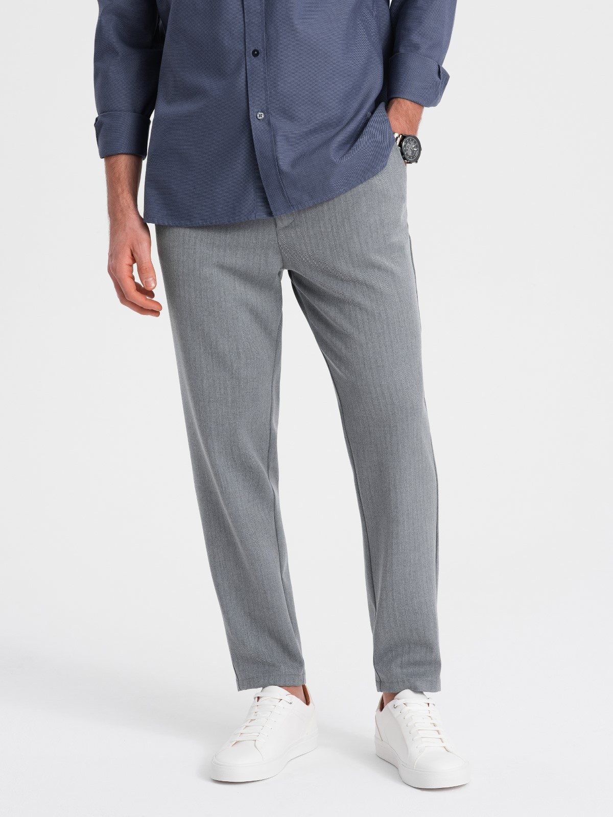 OMBRE Chinohose Herren-Chinohose mit elastischem Bund günstig online kaufen