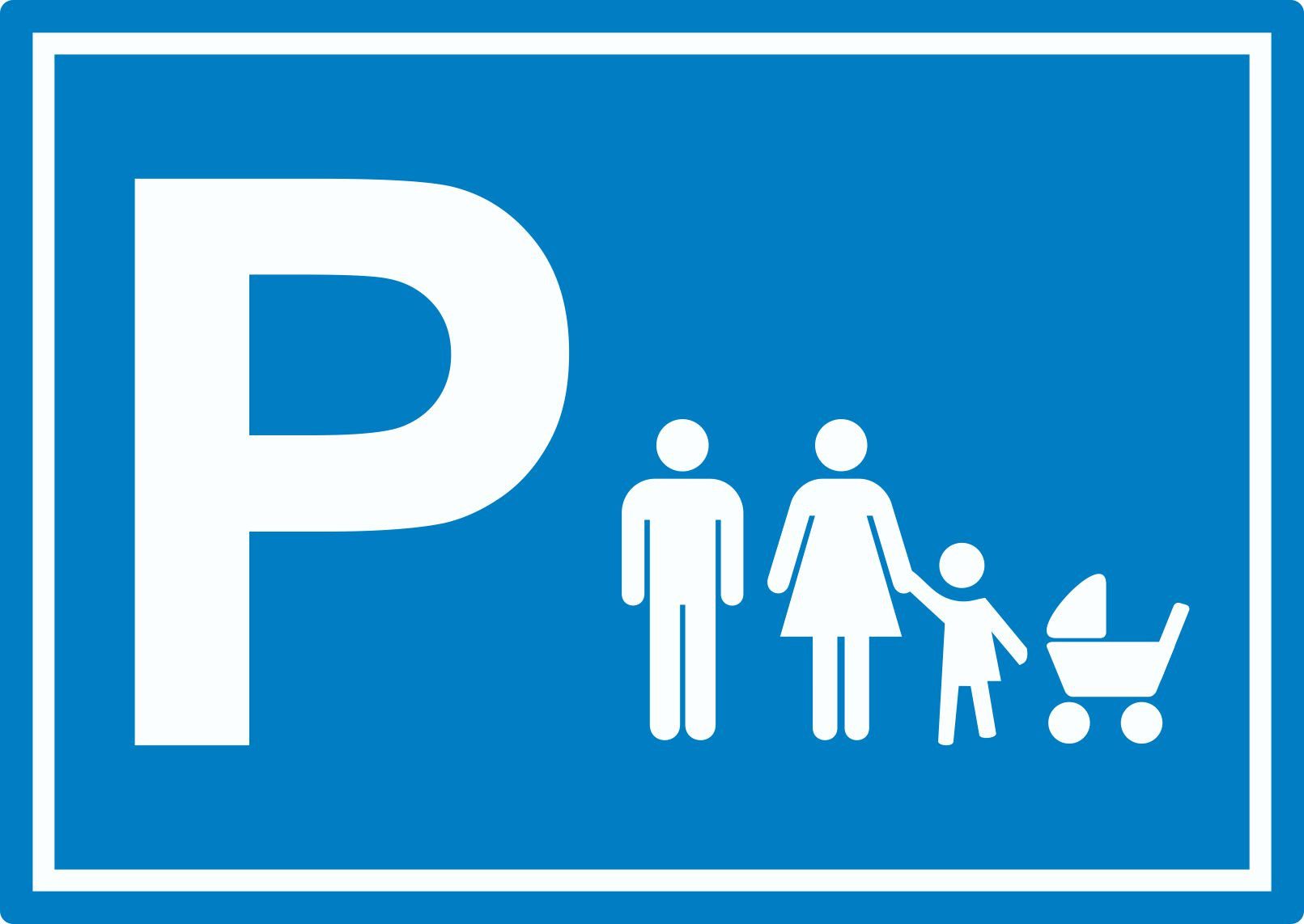 HB-Druck Aufkleber Eltern Kinderwagen Parkplatz Aufkleber waagerecht, wetterfest, UV-beständig, kratzfest