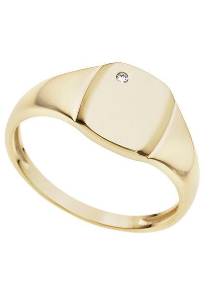 Firetti Siegelring Schmuck Geschenk Gold 333 Herrenring Fingerring Goldring, mit Brillant