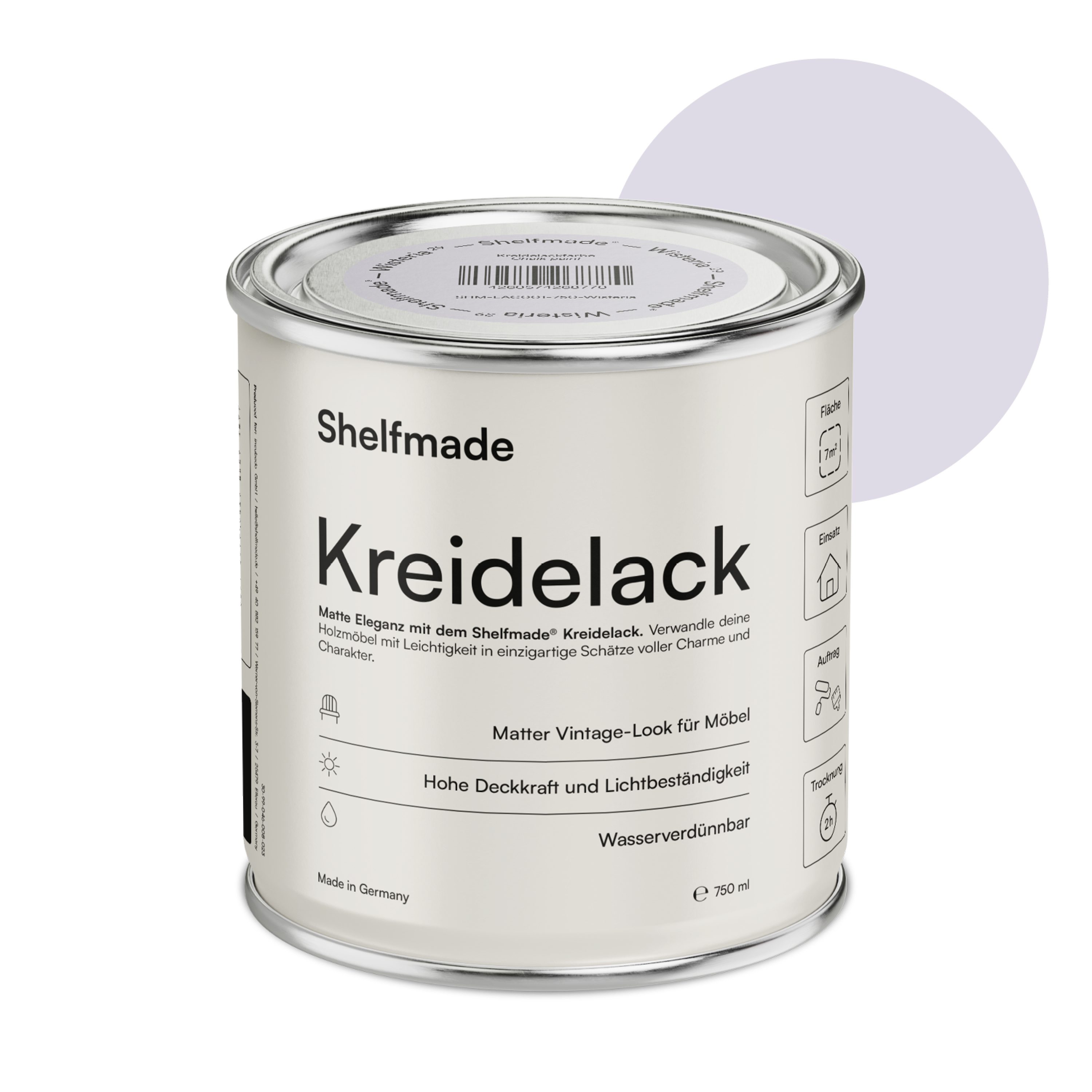 shelfmade Kreidefarbe Kreidefarbe Möbel Shabby Chic Holzlack DIY - Chalk Paint matter Look