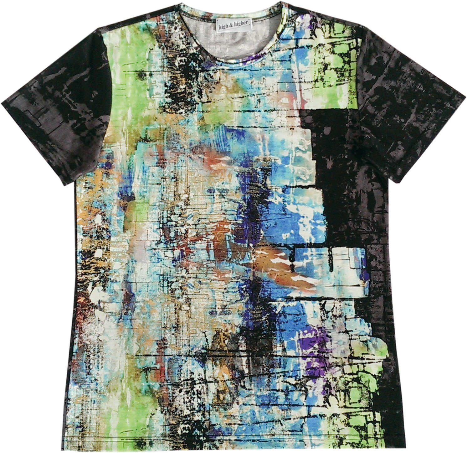 high & higher Kurzarmshirt Felix Bunt/grün | T-Shirts