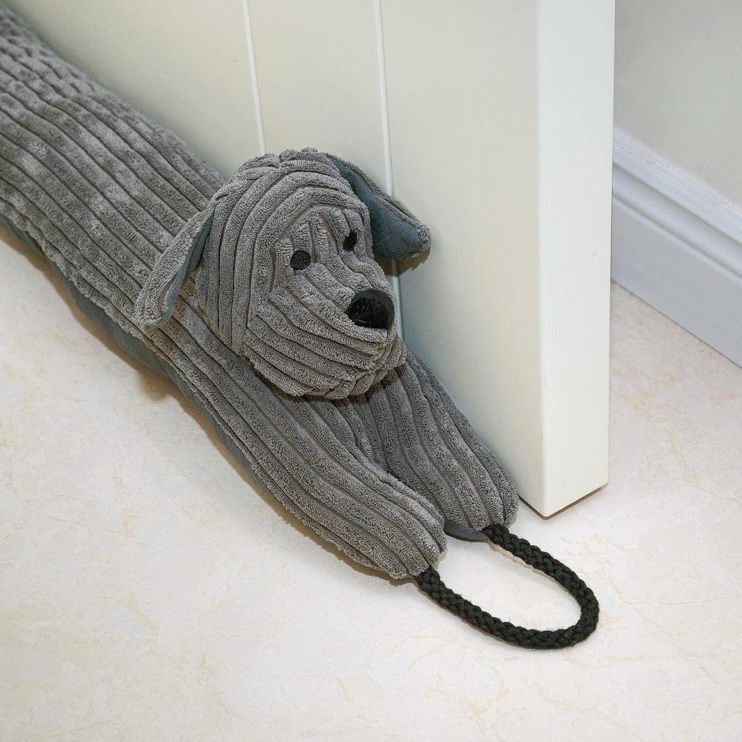 LuxusKollektion Türvorhang Zugluftstopper Hund 76cm Grau (1 St)