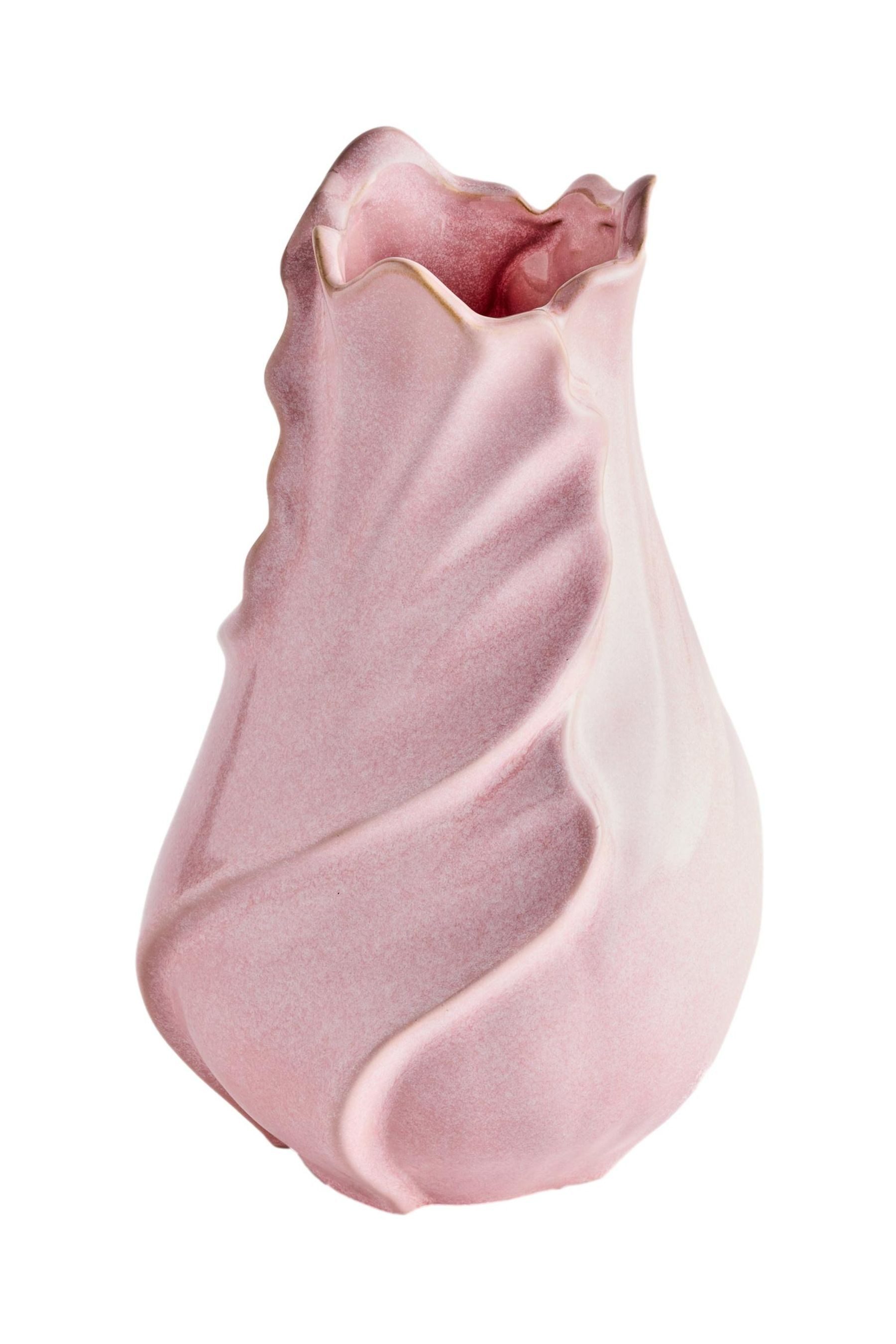 Next Dekovase Keramikvase mit reaktiver Glasur in Blüten-Form