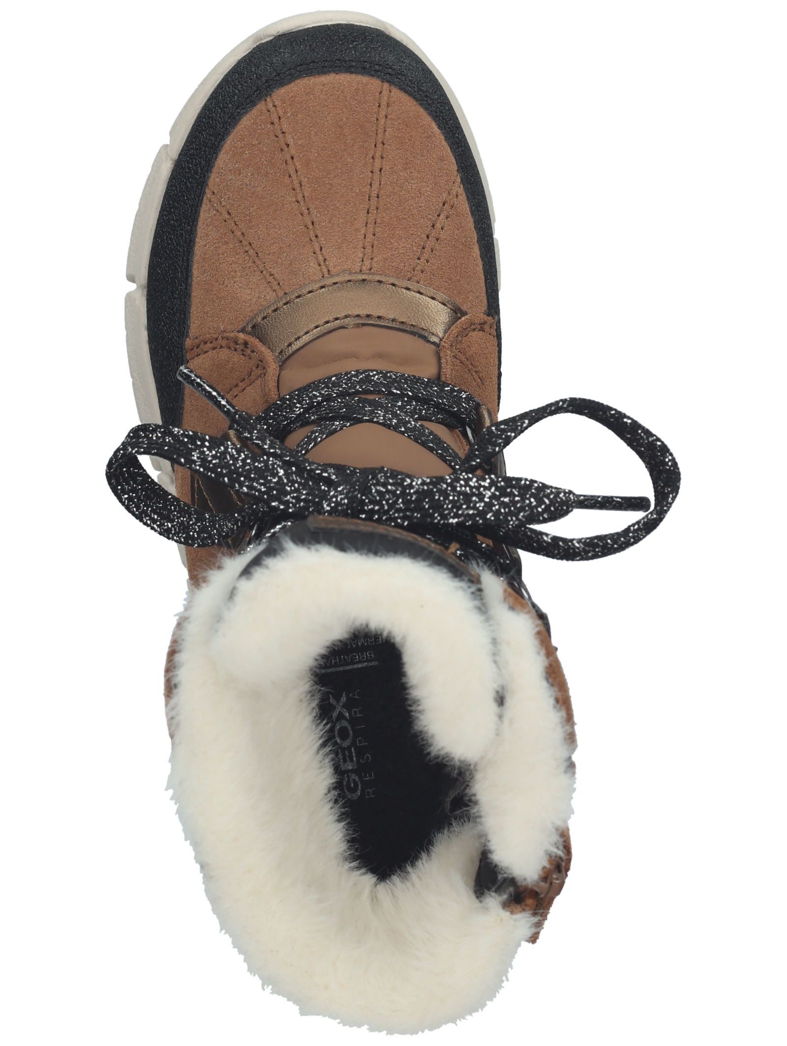 Geox Stiefelette Veloursleder/Textil Schnürstiefelette