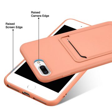 CoolGadget Handyhülle Rosa als 2in1 Schutz Cover Set für das Apple iPhone 7 Plus / 8 Plus 5,5 Zoll, 2x Glas Display Schutz Folie + 1x Case Hülle für iPhone 7 Plus 8 Plus