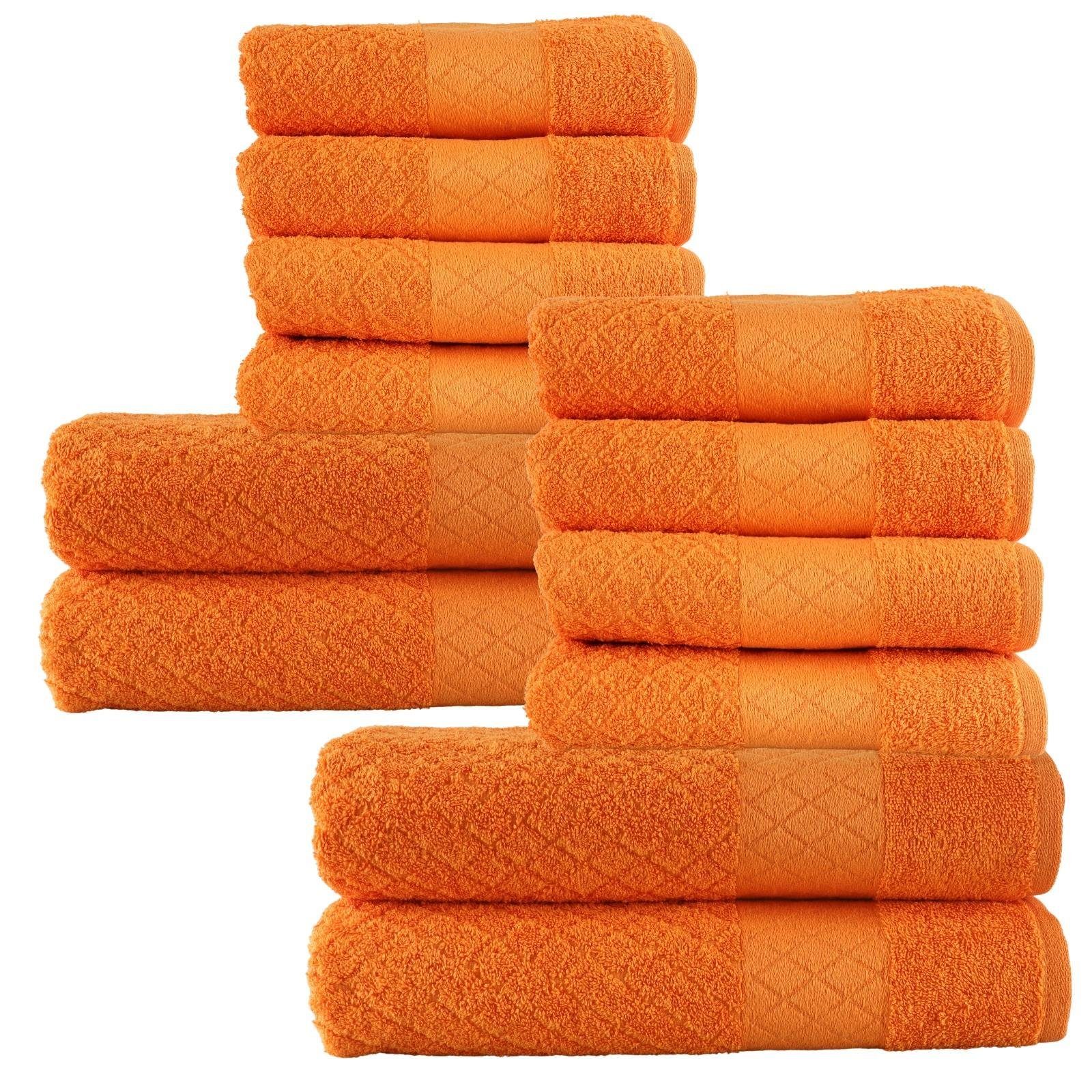 Plentyfy Duschtücher Hand- &Duschtuch Set 12tlg aus 100% Baumwolle, 100% Baumwolle (12-St), Duschhandtuch - Frottee Handtuch Set - Badetuch