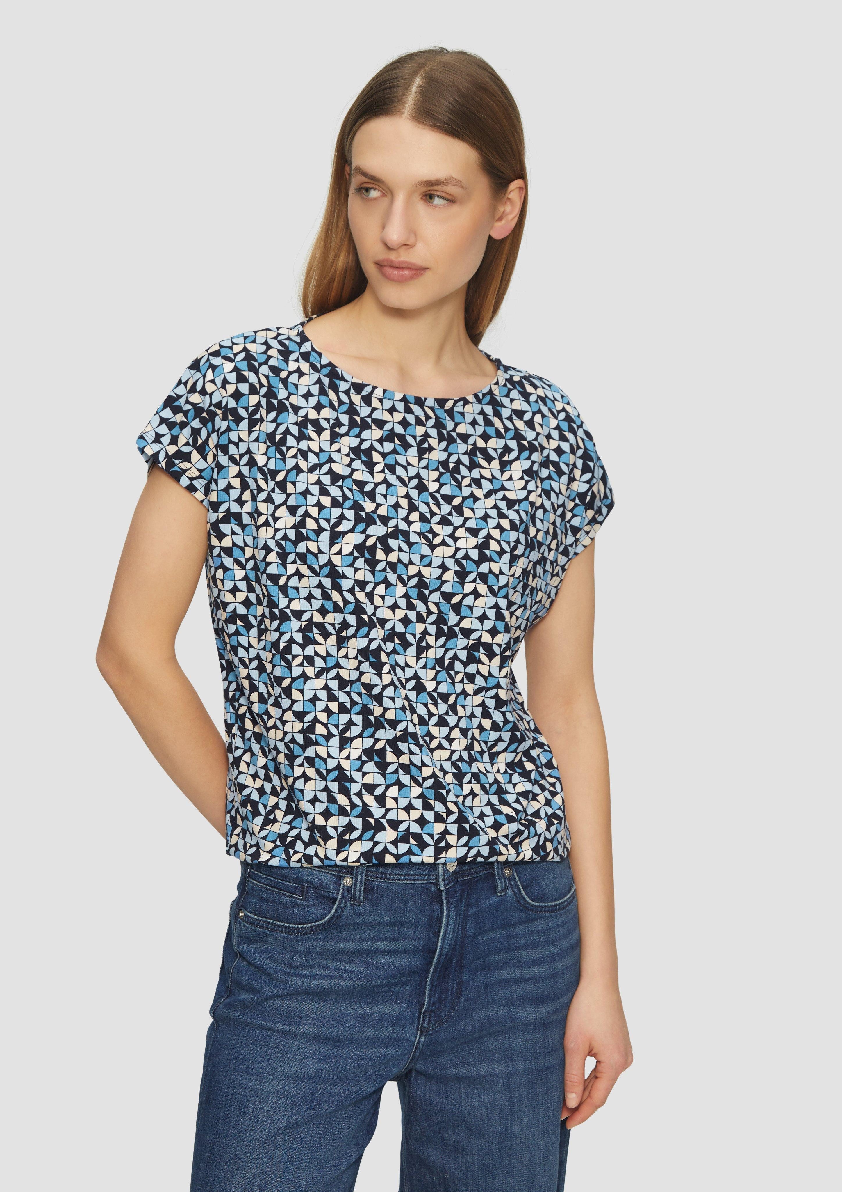 Shirttop Elastisches T-Shirt aus Viskosestretch im Relaxed Fit